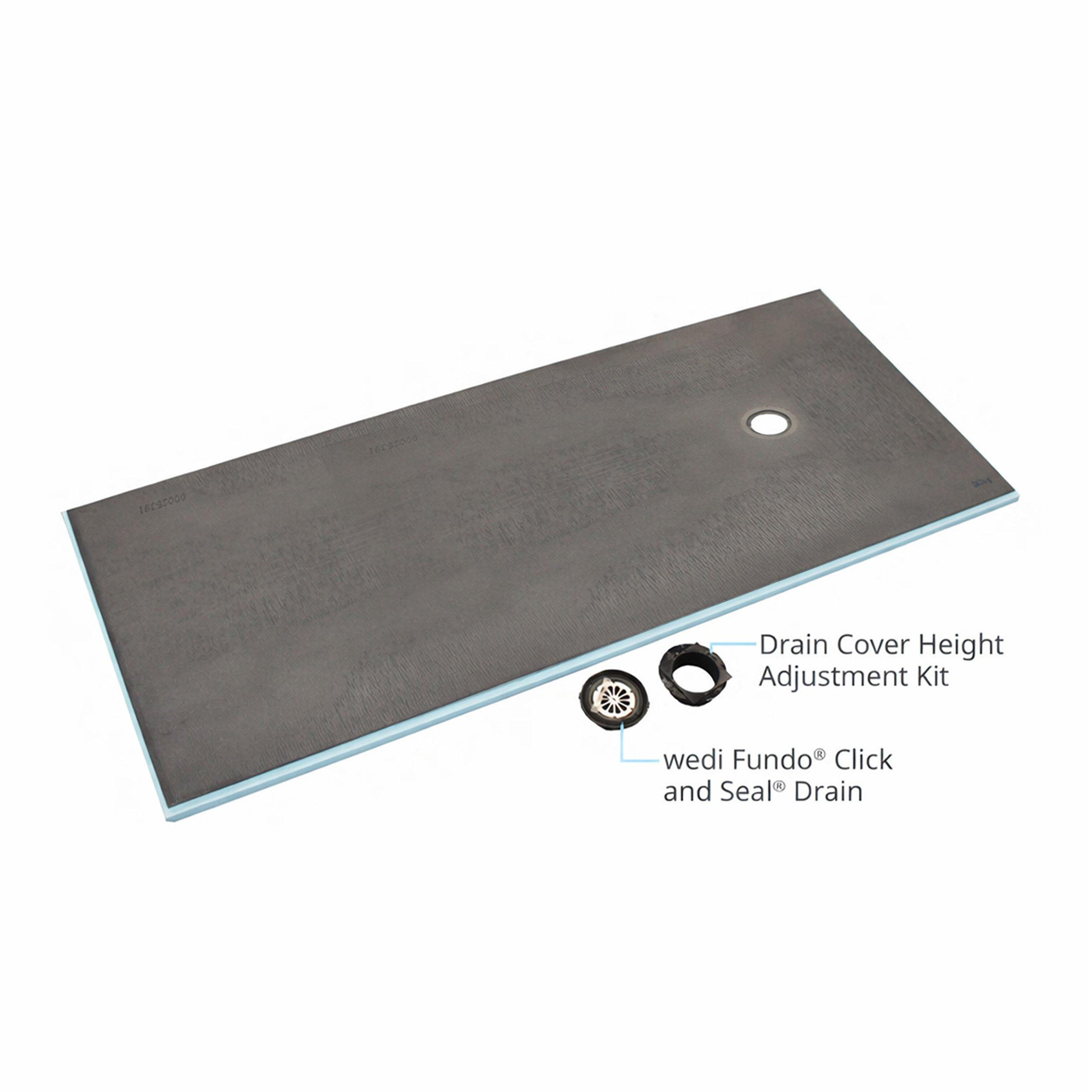 wedi Fundo 36in. x 72in. Off-Center Shower Base