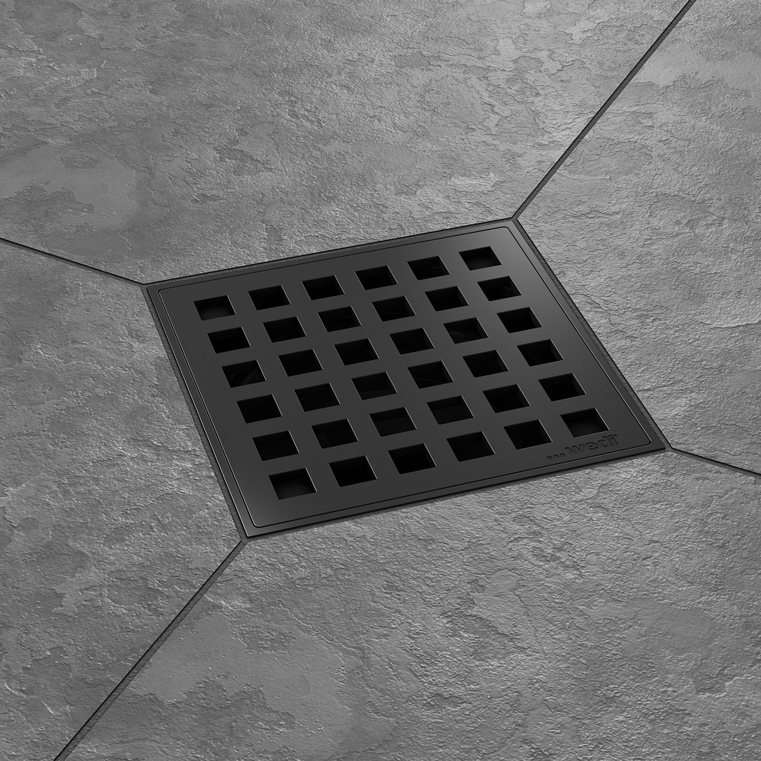 wedi Fundo Matte Black Drain Grate