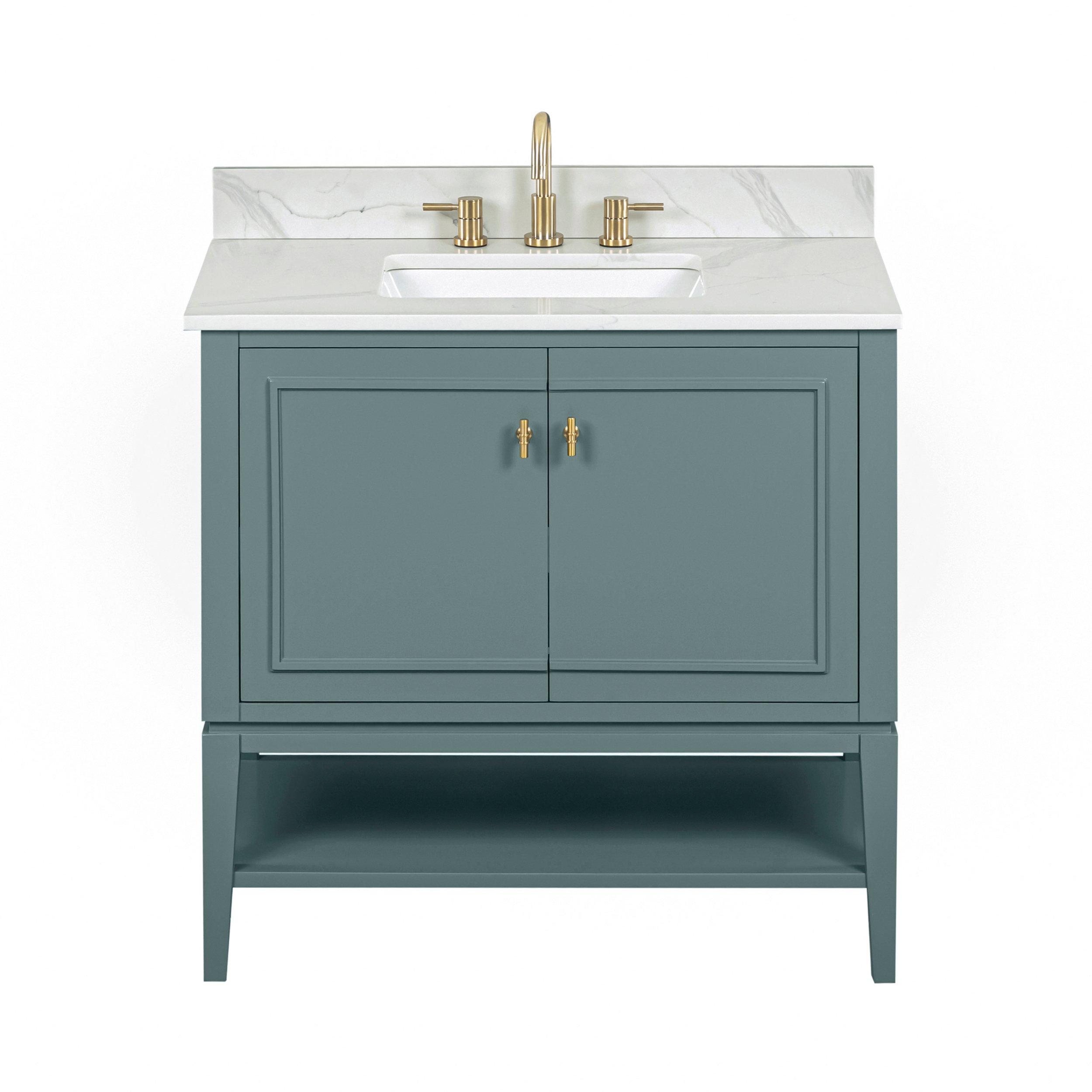 Arietta 37 in. Ocean Vanity with Quartz Top