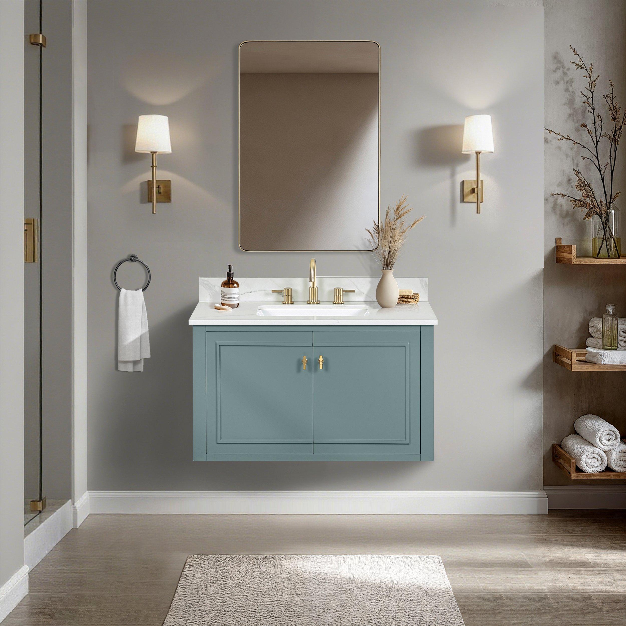Arietta 37 in. Ocean Vanity with Quartz Top
