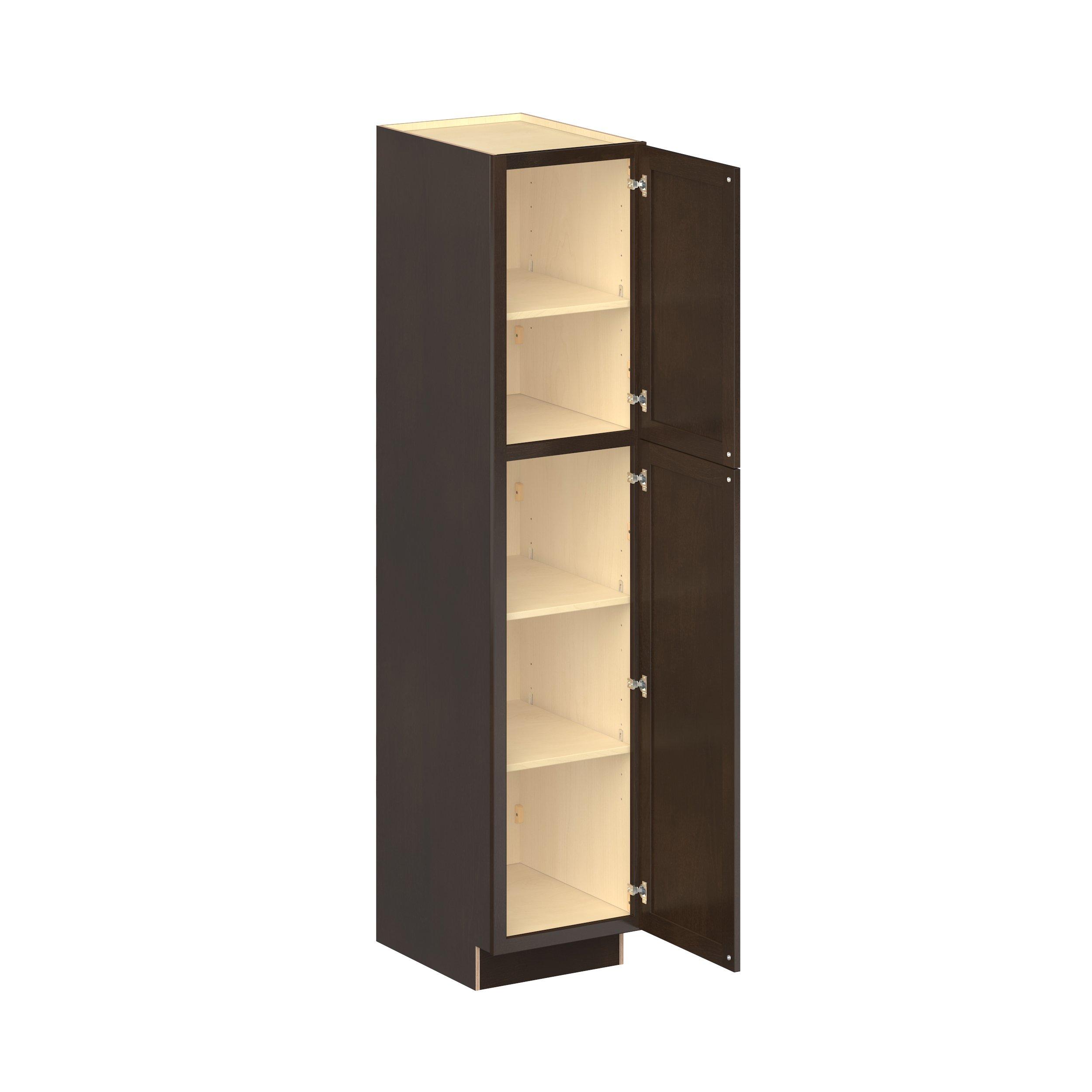 Baxley 18 in. Stained Cocoa Plywood Pantry Cabinet - Right Door Hinge