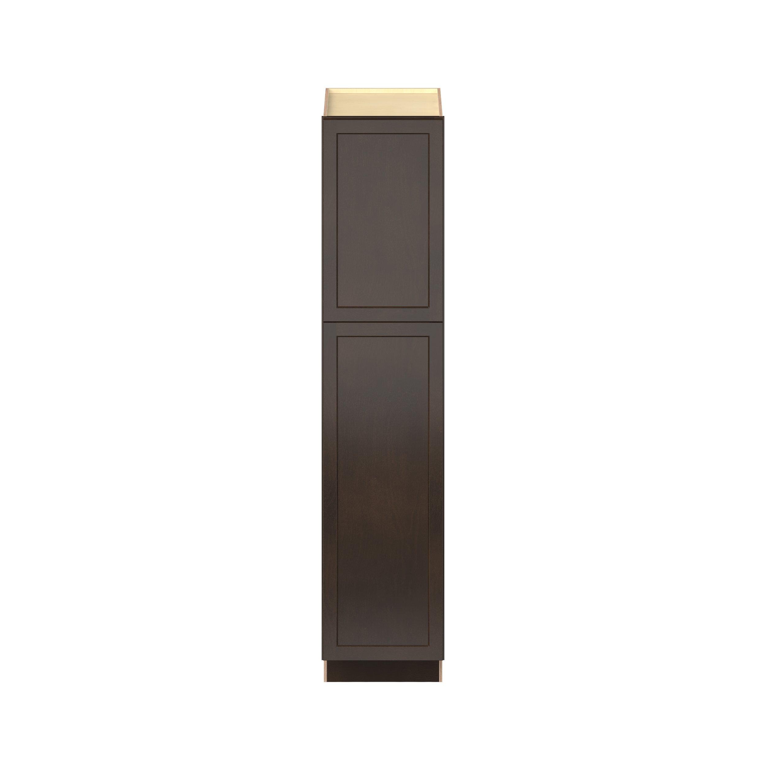 Baxley 18 in. Stained Cocoa Plywood Pantry Cabinet - Right Door Hinge