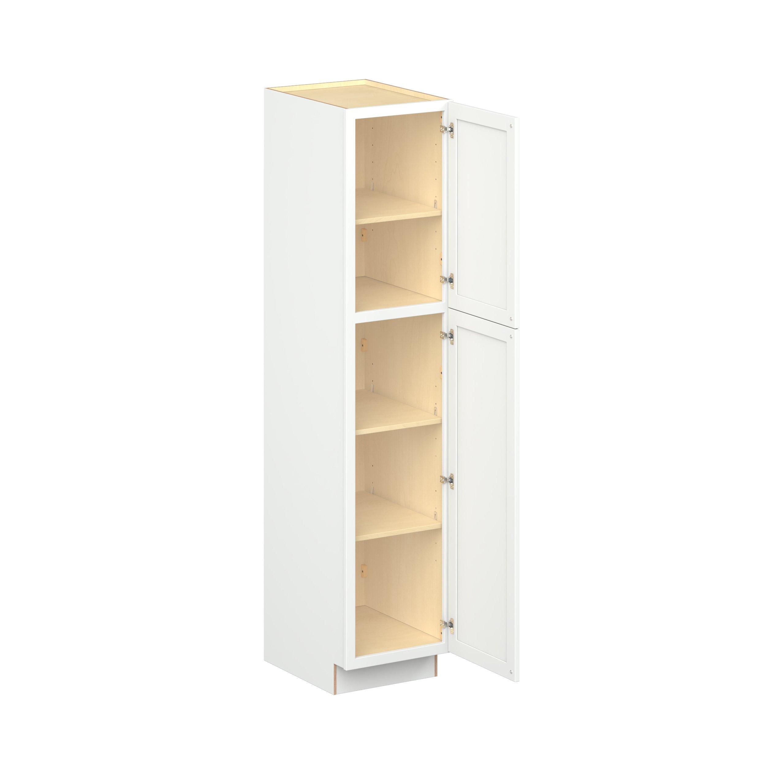 Baxley 18 in. Painted Pure White Plywood Pantry Cabinet - Right Door Hinge