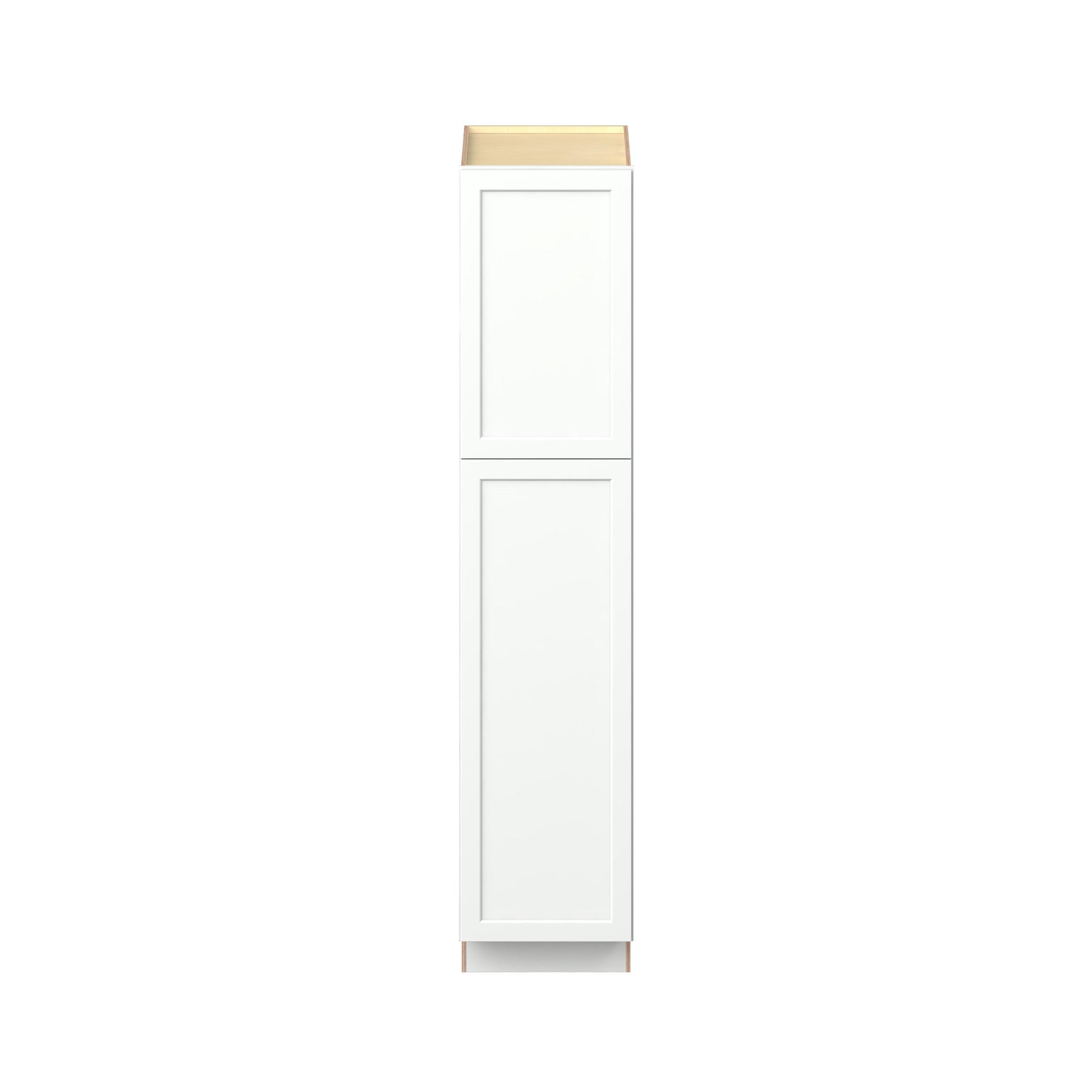 Baxley 18 in. Painted Pure White Plywood Pantry Cabinet - Right Door Hinge