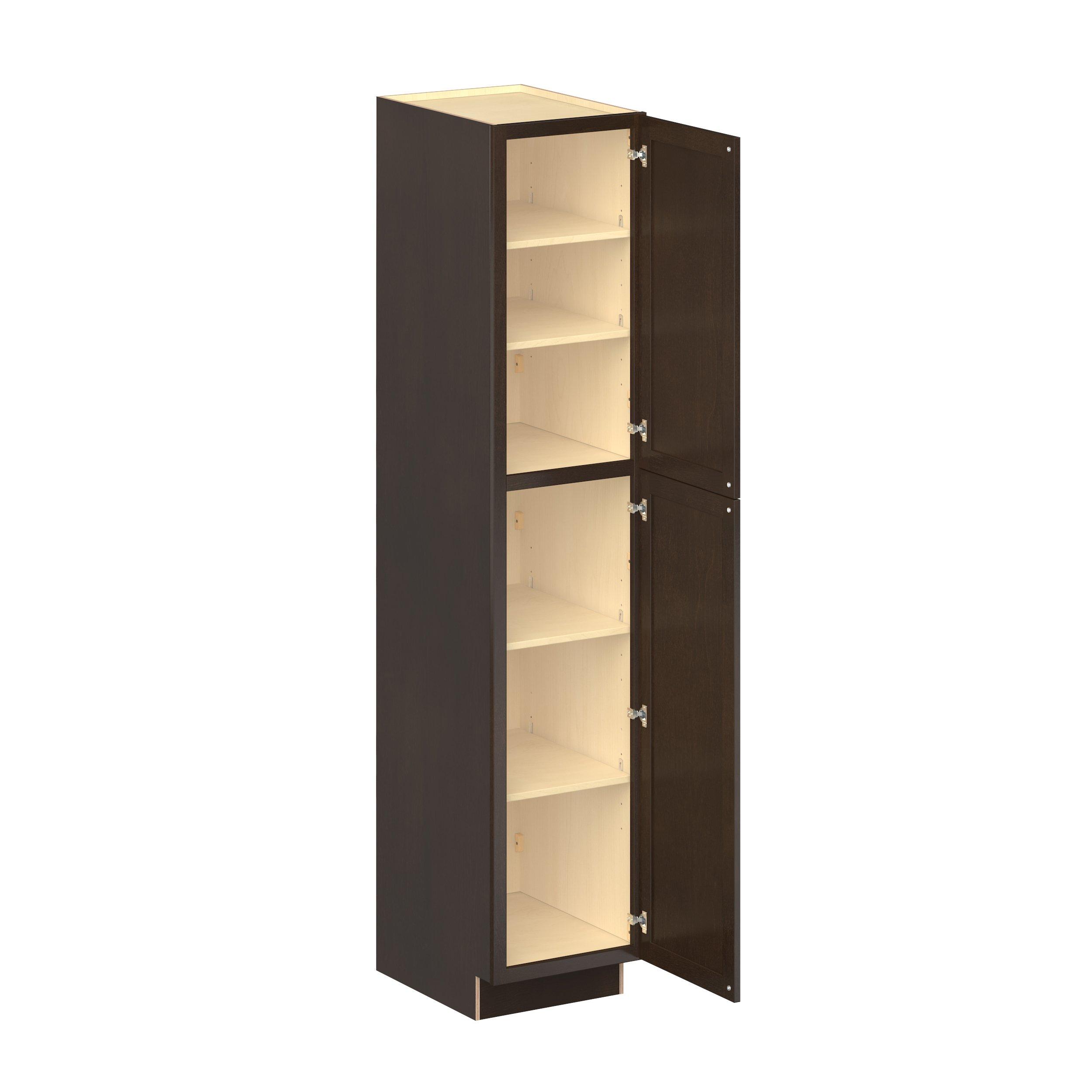 Baxley 18 in. Stained Cocoa Plywood Pantry Cabinet - Right Door Hinge