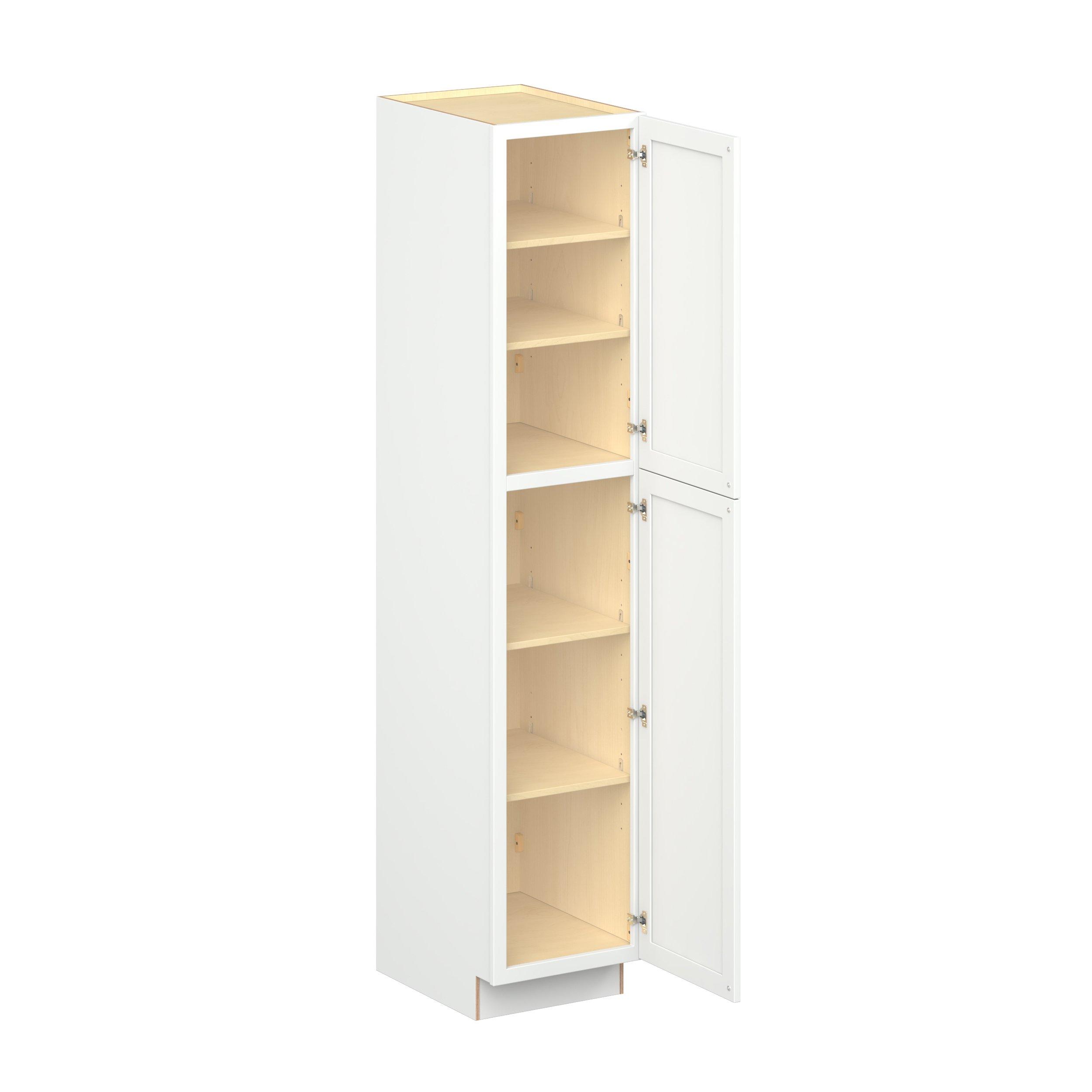 Baxley 18 in. Painted Pure White Plywood Pantry Cabinet - Right Door Hinge