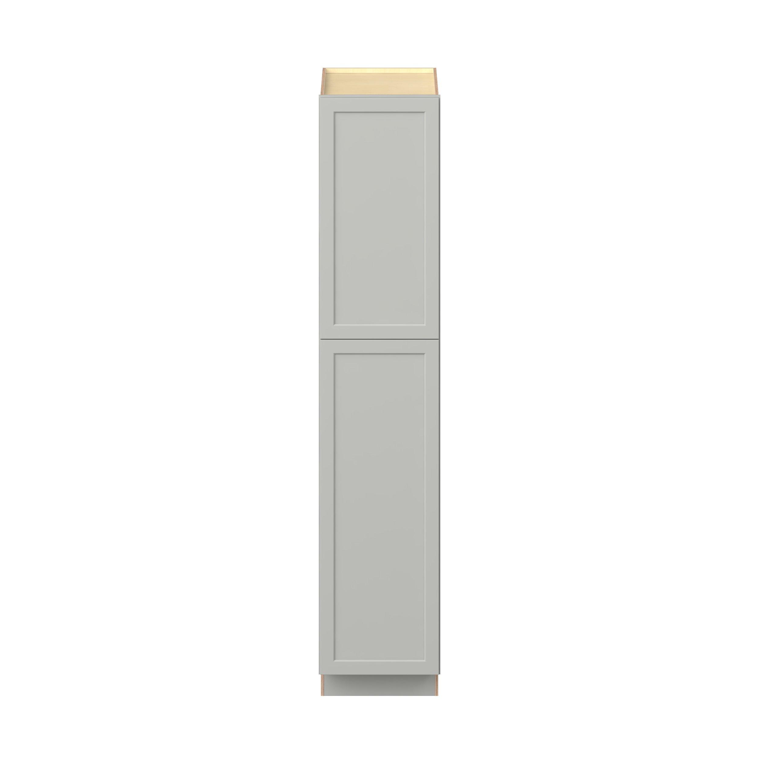 Baxley 18 in. Painted Whisper Gray Plywood Pantry Cabinet - Right Door Hinge