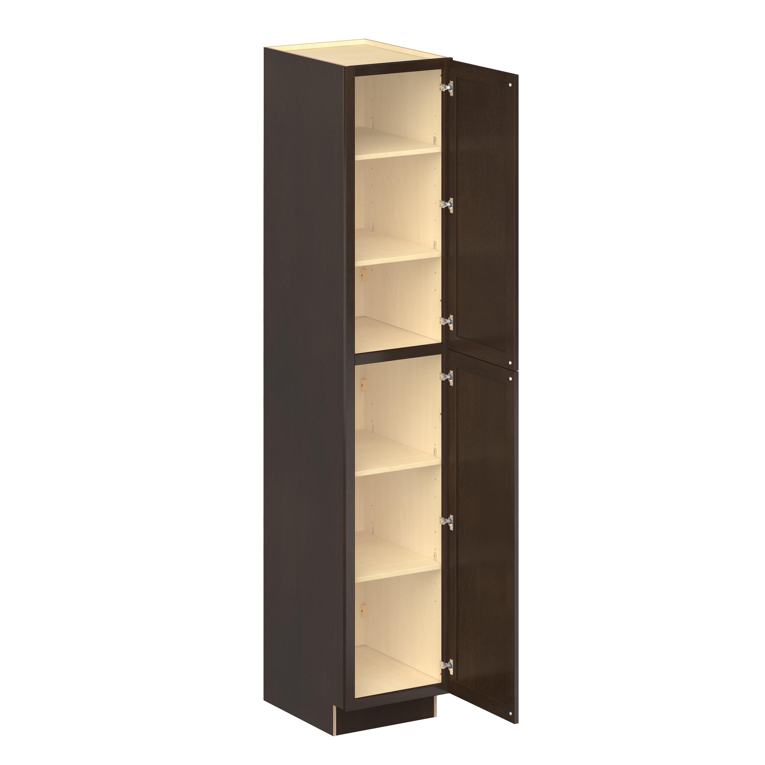 Baxley 18 in. Stained Cocoa Plywood Pantry Cabinet - Right Door Hinge