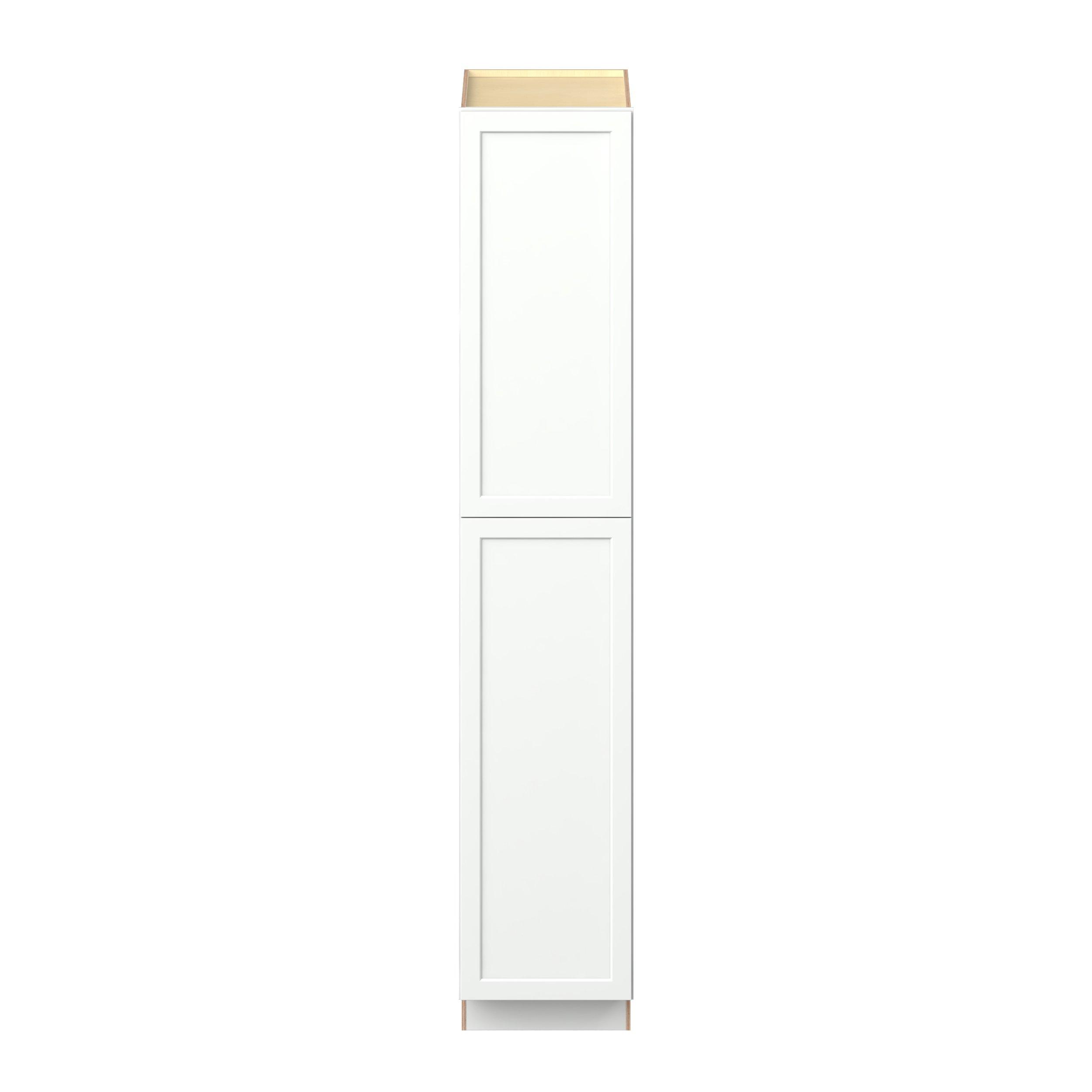 Baxley 18 in. Painted Pure White Plywood Pantry Cabinet - Right Door Hinge
