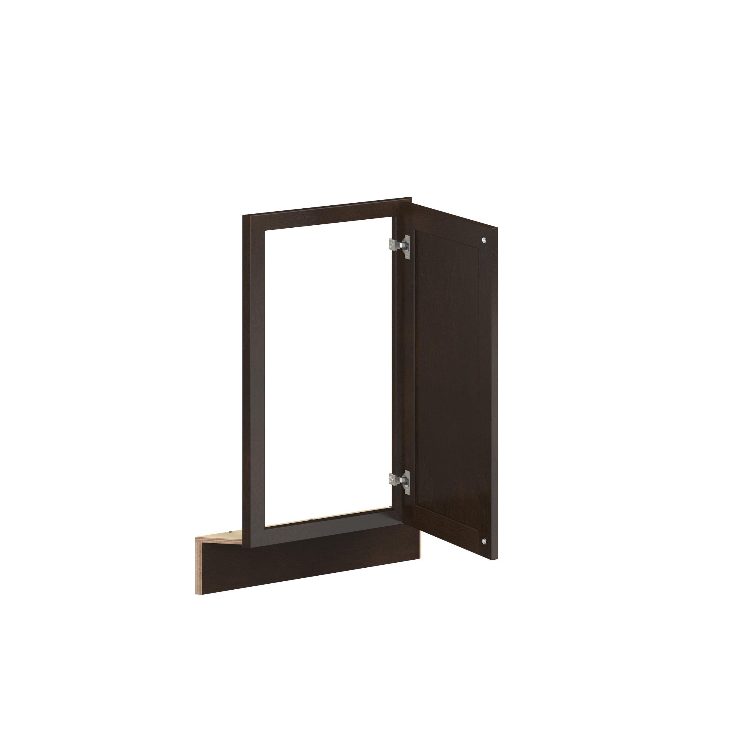 Baxley 36 in. Stained Cocoa Angled Corner Base Frame with Door - Right Door Hinge