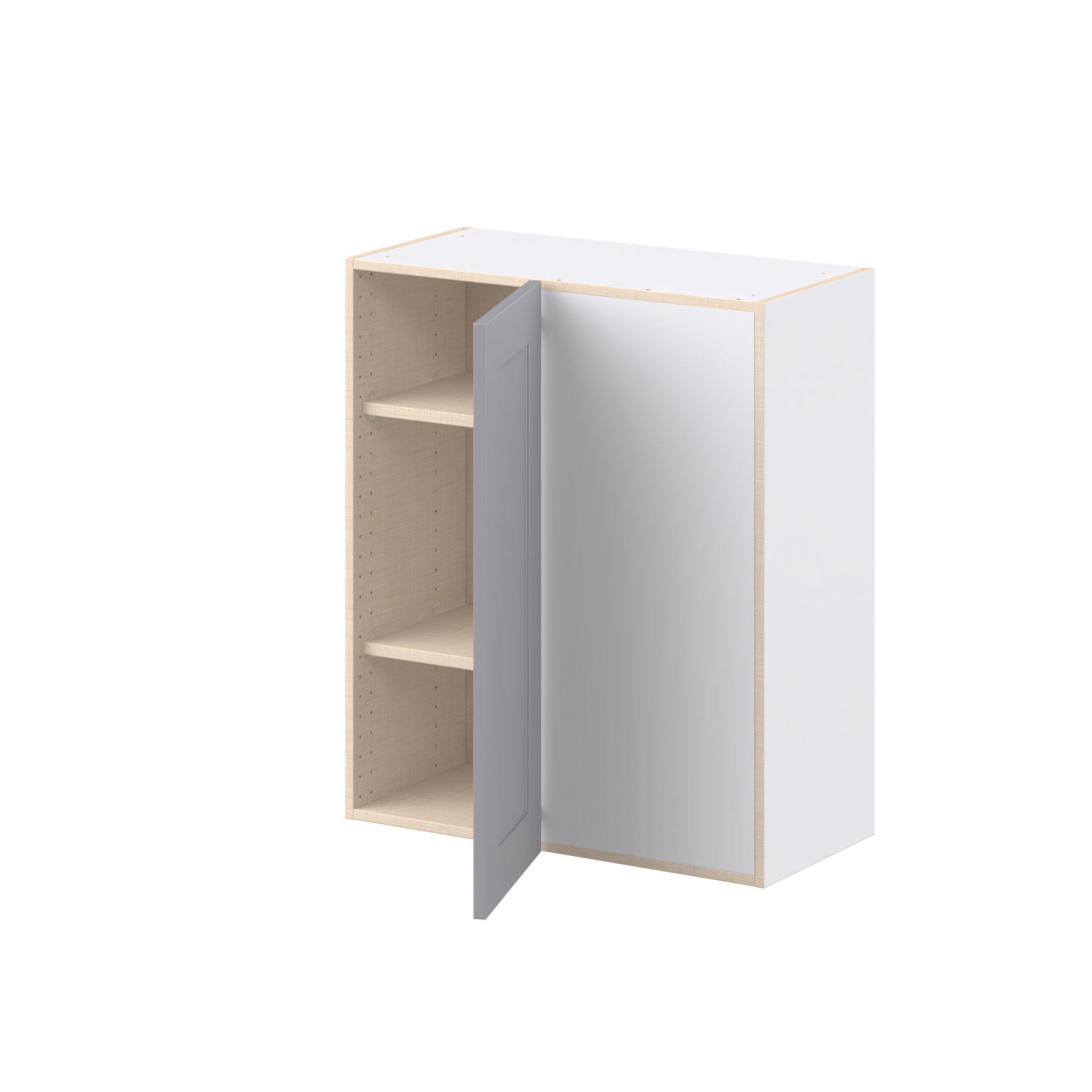 Candler 30 in. Painted Slate Gray  Right Blind Corner Wall Cabinet