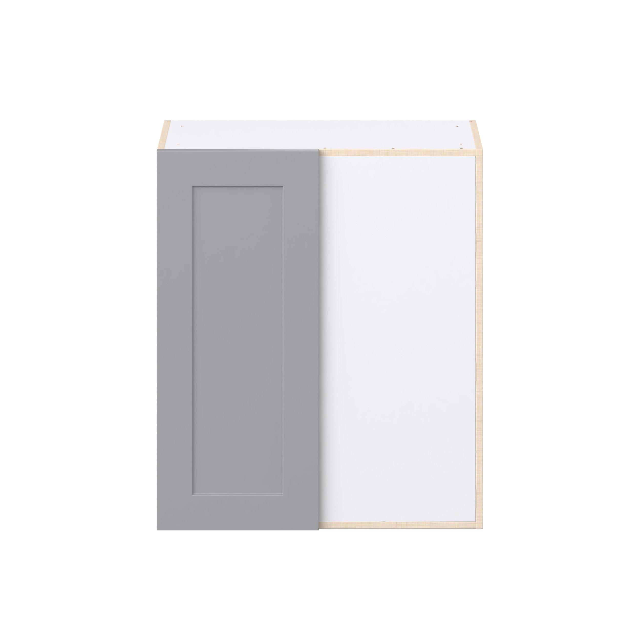 Candler 30 in. Painted Slate Gray  Right Blind Corner Wall Cabinet
