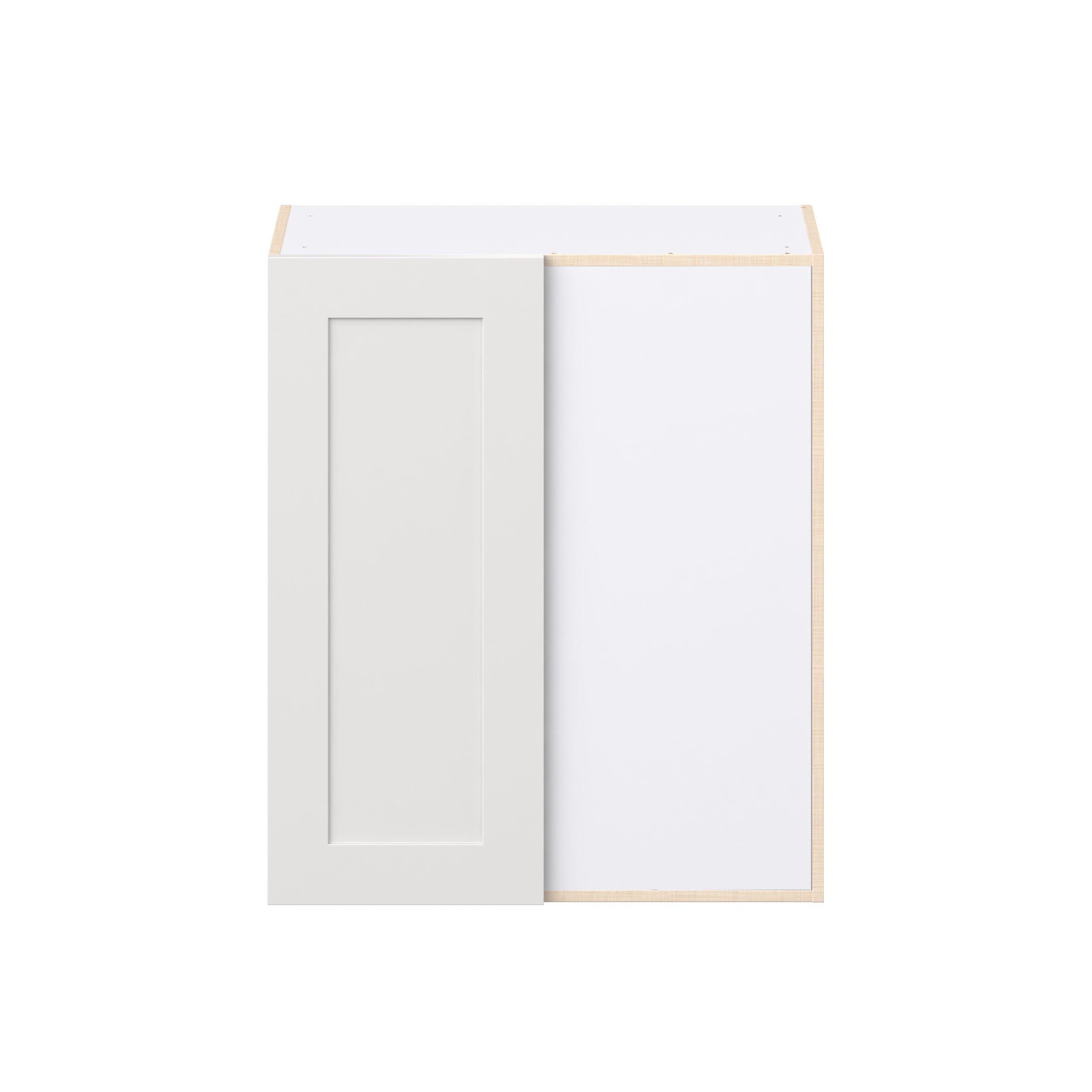 Candler 30 in. Painted Warm White Right Blind Corner Wall Cabinet