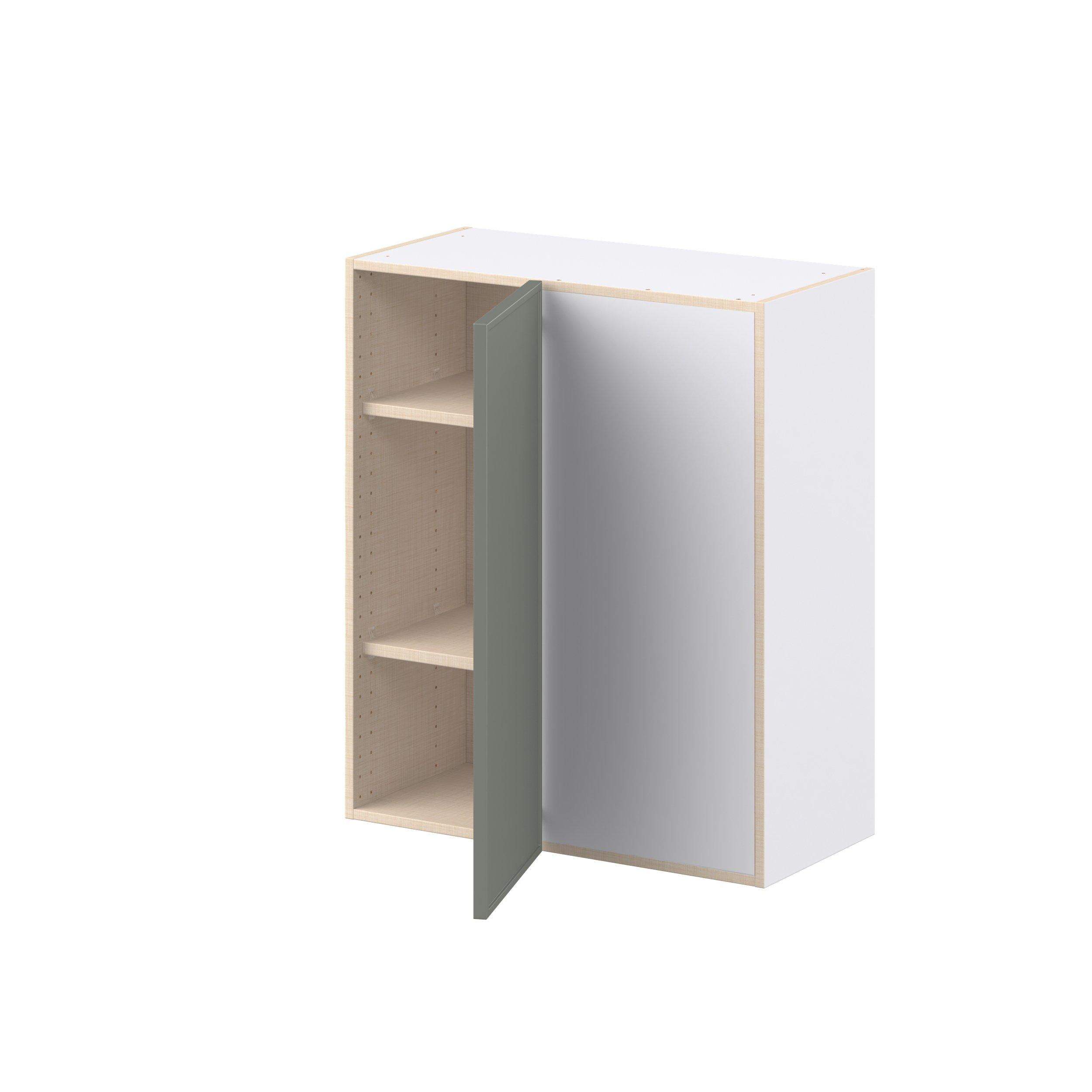 Linden 30 in. Painted Moss Green Right Blind Corner Wall Cabinet