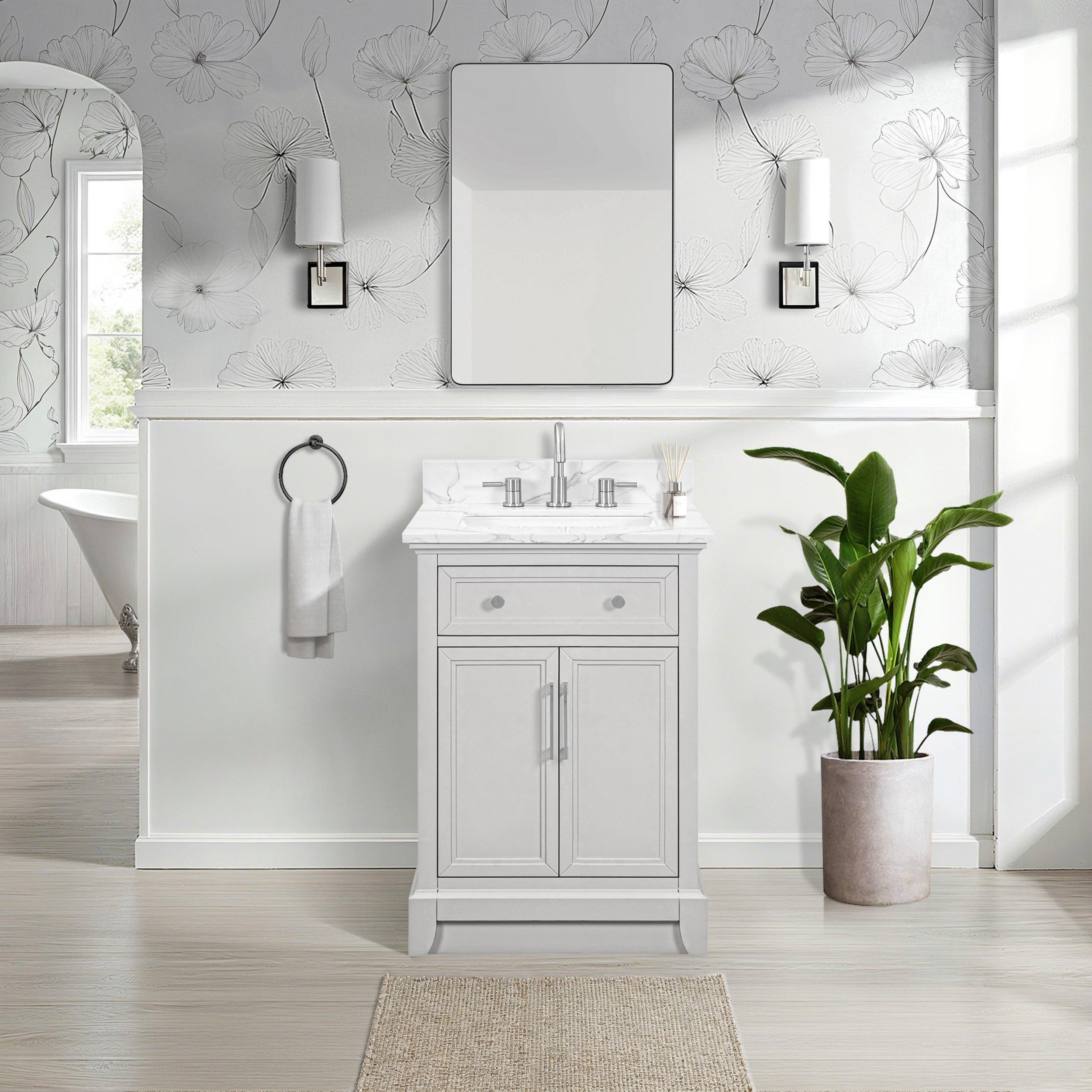 Aurora Vanity with Quartz Top