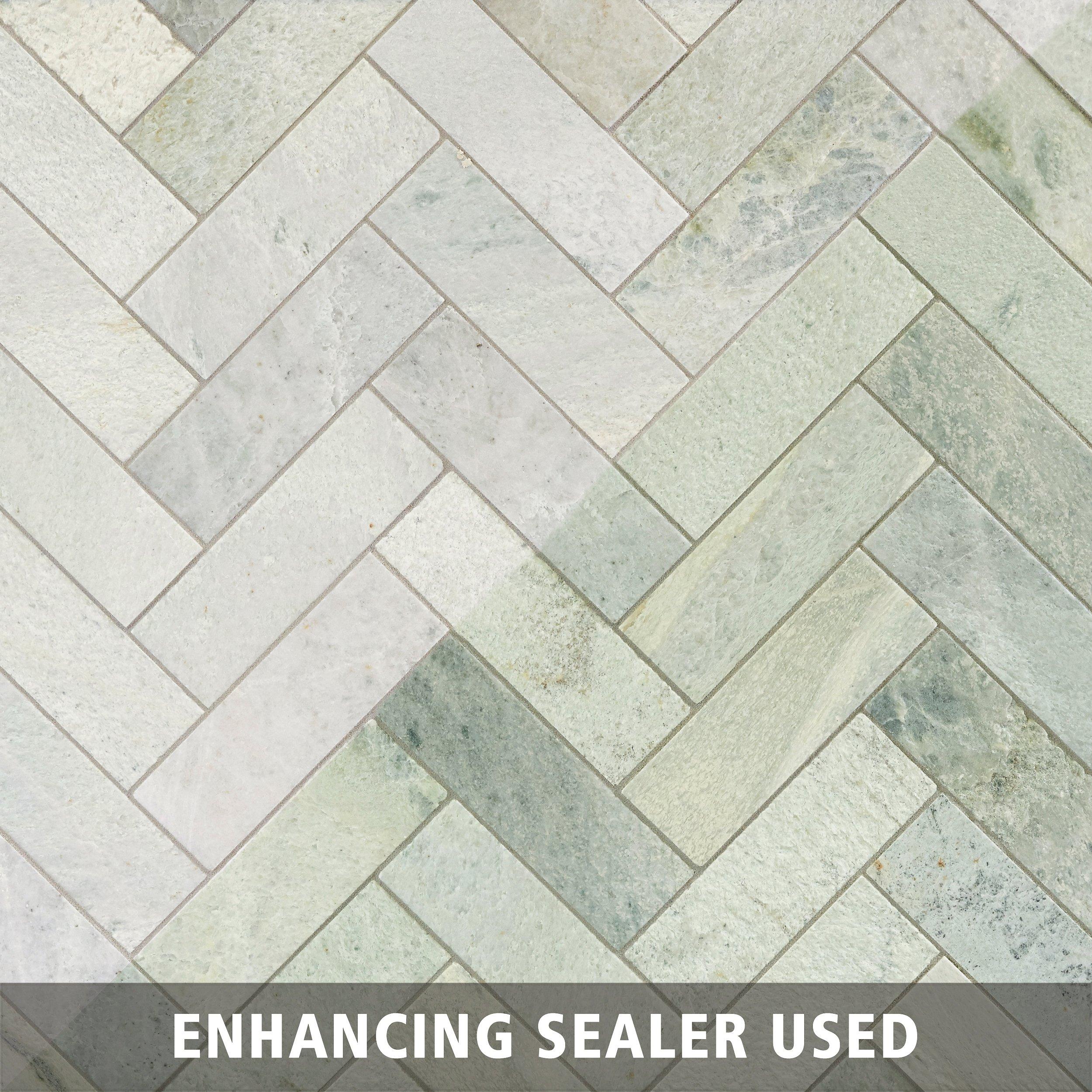 Caribbean Green Tumbled Marble Tile