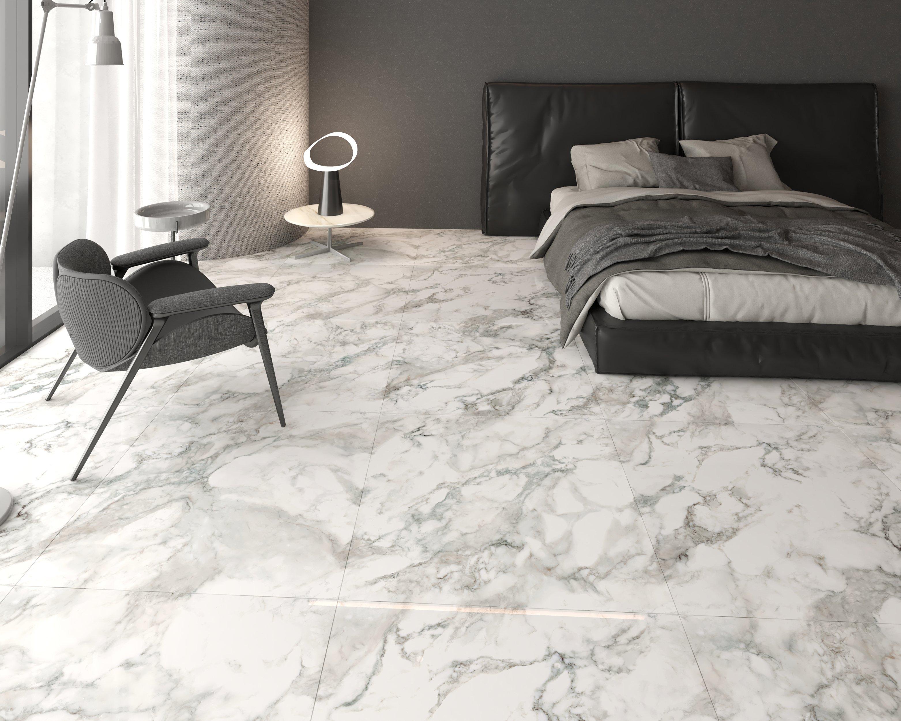 Antilles White Polished Porcelain Tile