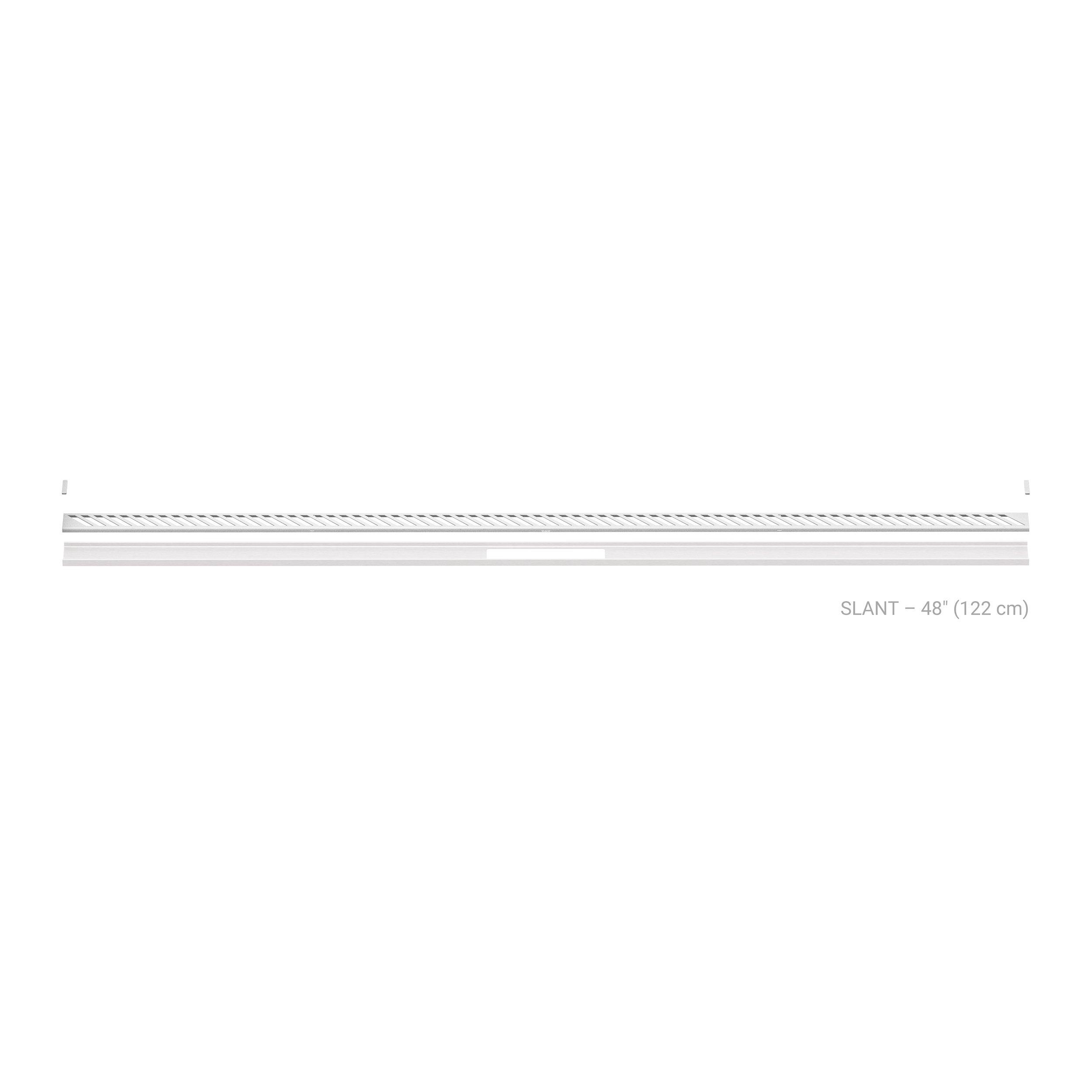 Schluter Kerdi-Line 4ft. Vario Slant Linear Drain Matte White