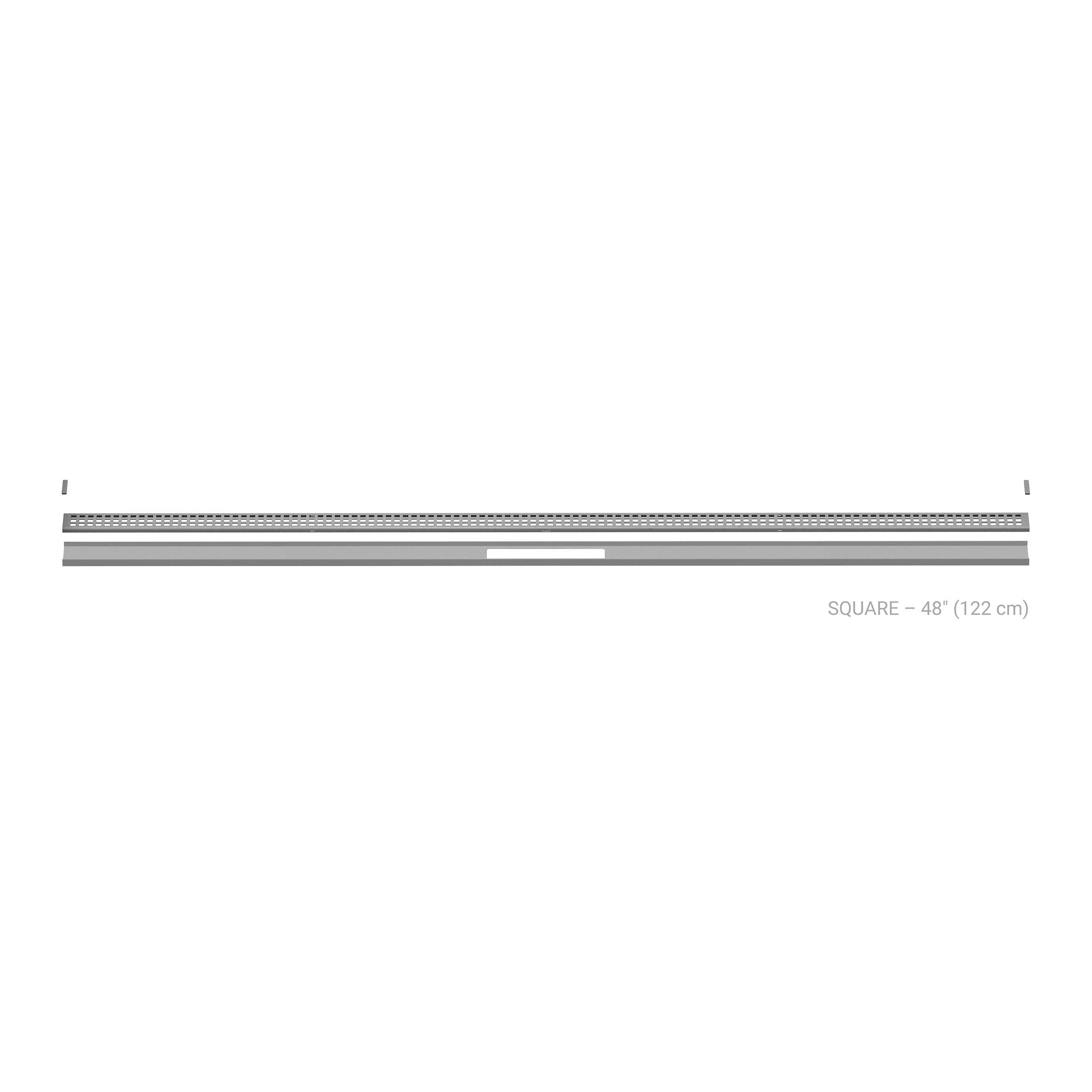 Schluter Kerdi-Line 8ft. Vario Square Linear Drain Stone Grey