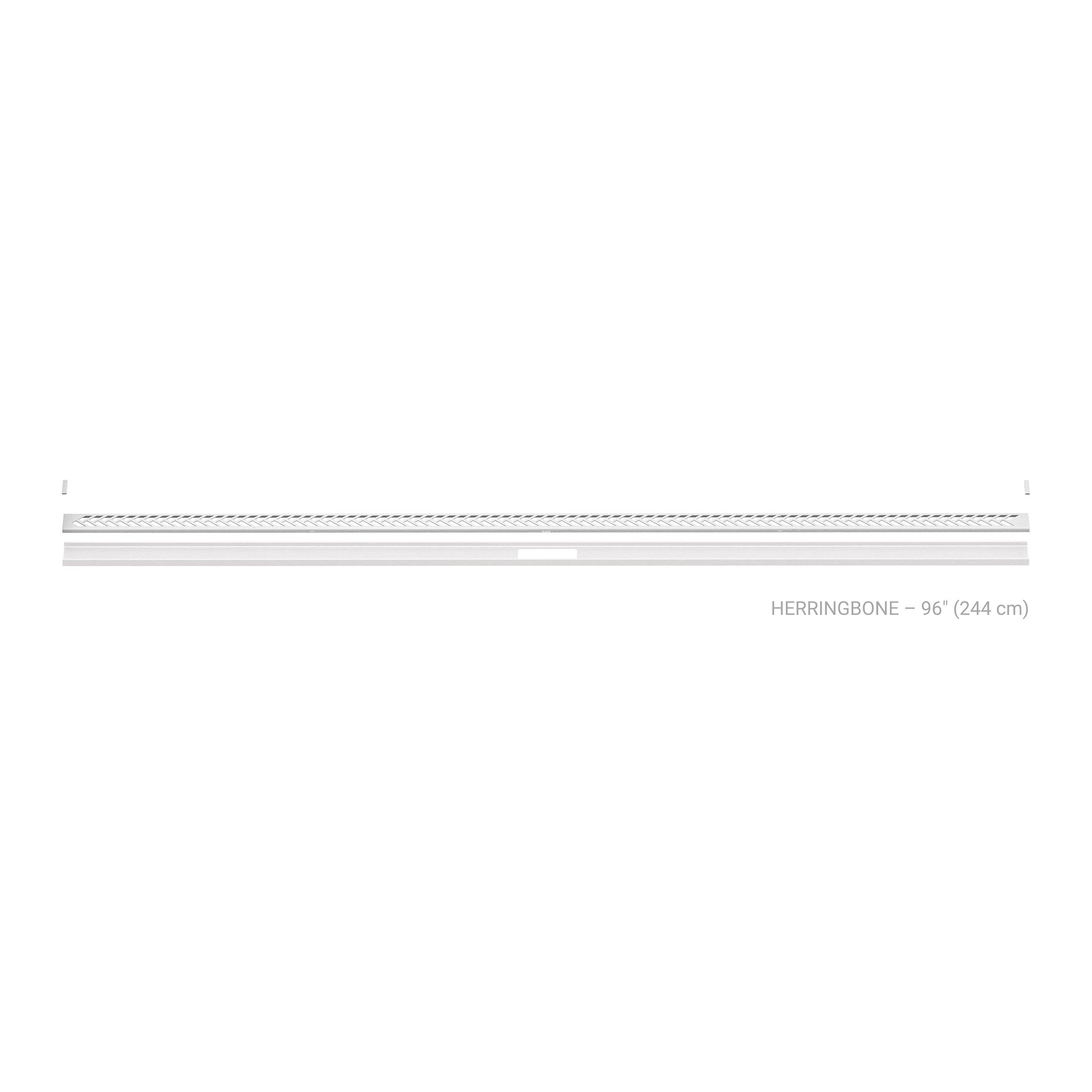 Schluter Kerdi-Line 8ft. Vario Herringbone Linear Drain Matte White