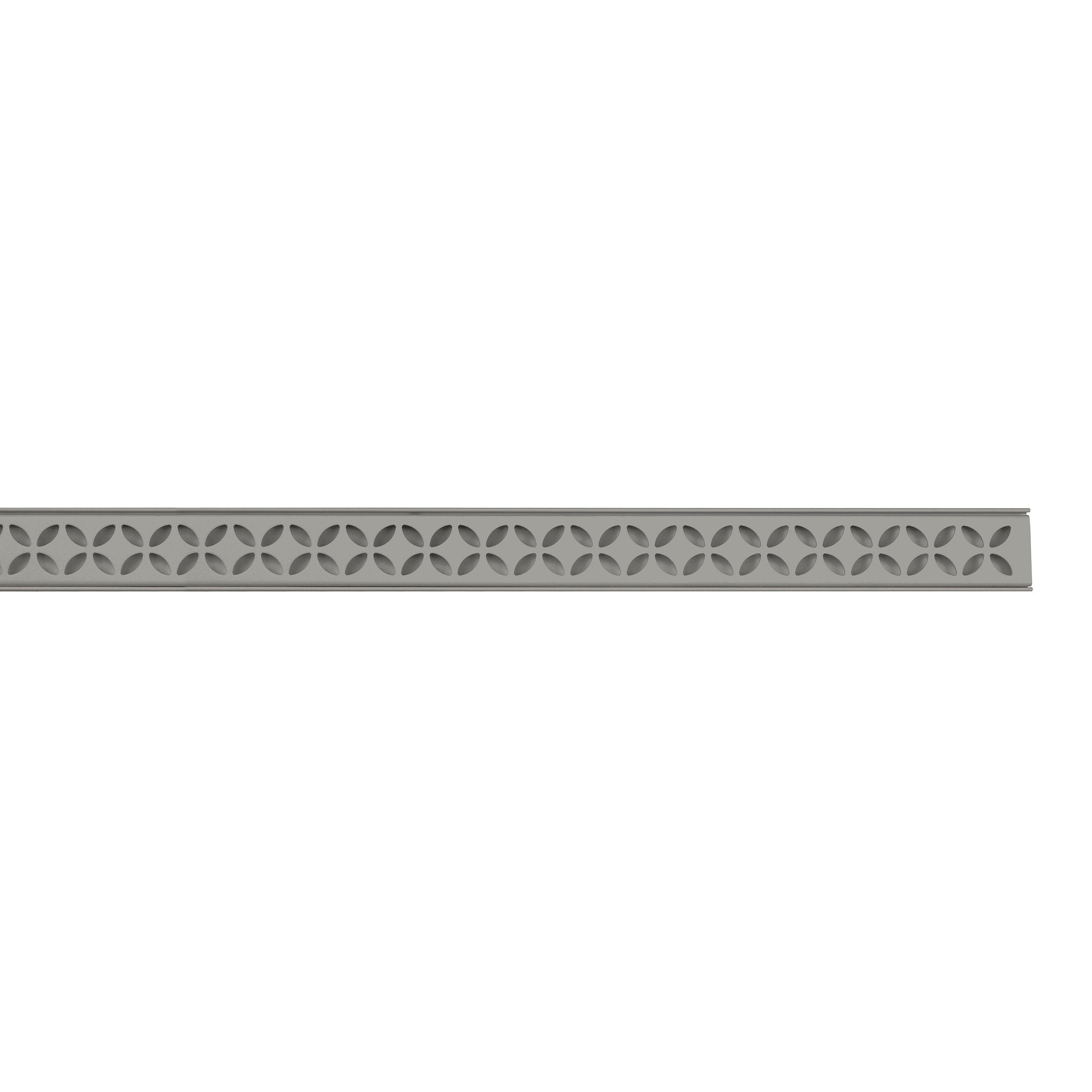 Schluter Kerdi-Line 8ft. Vario Floral Linear Drain Stone Grey