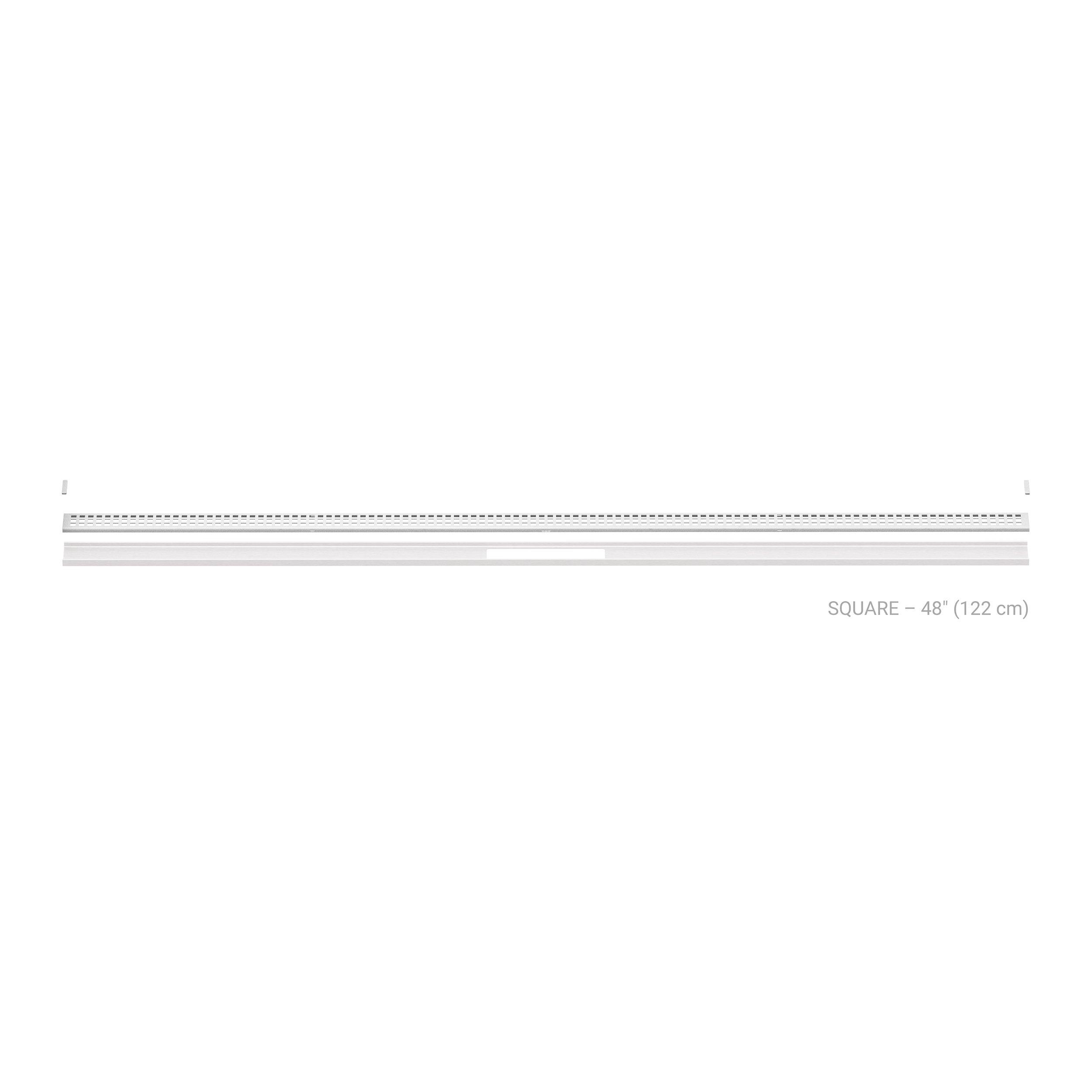 Schluter Kerdi-Line 4ft. Matte White Slant Vario Linear Drain