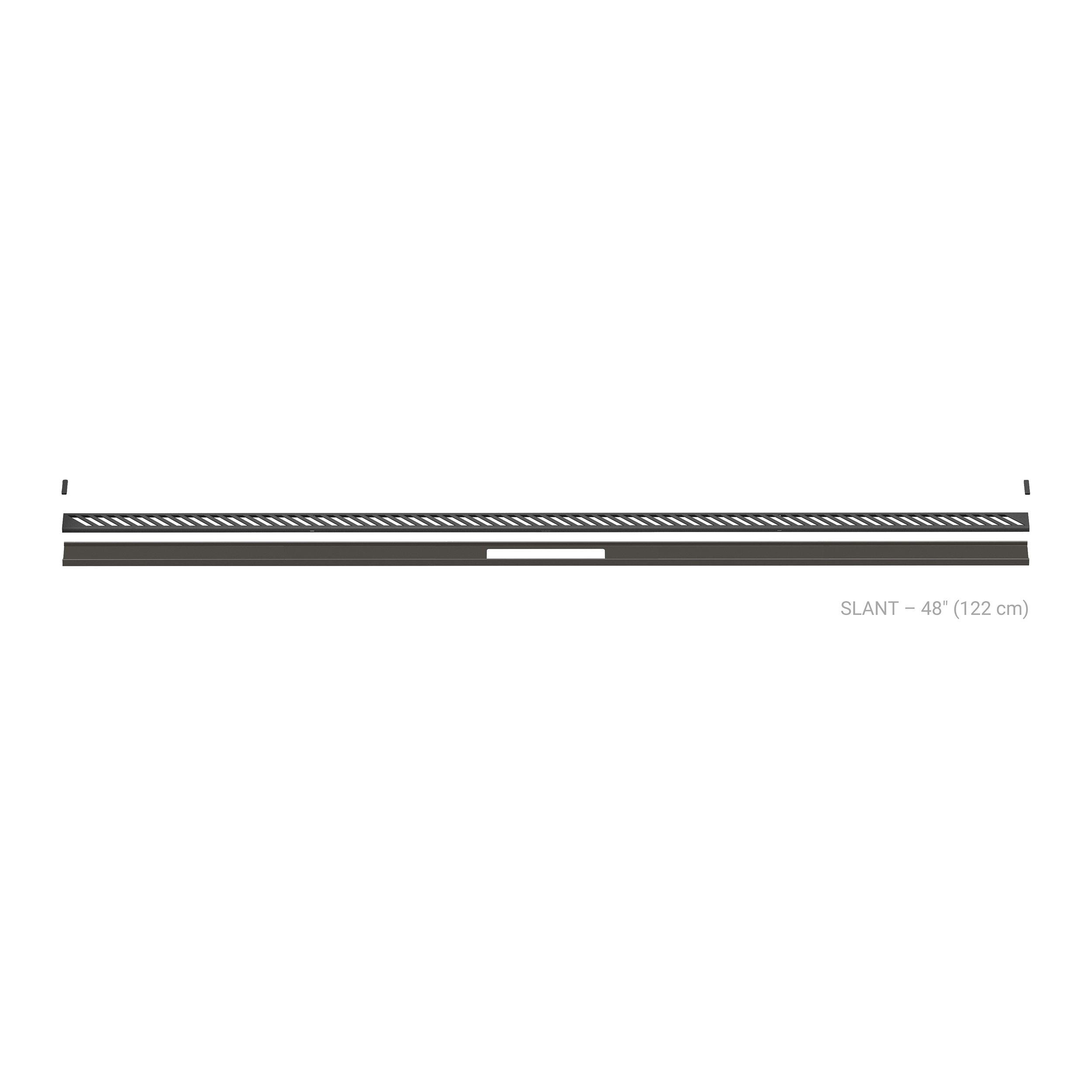 Schluter Kerdi-Line 8ft. Vario Slant Linear Drain Dark Anthracite