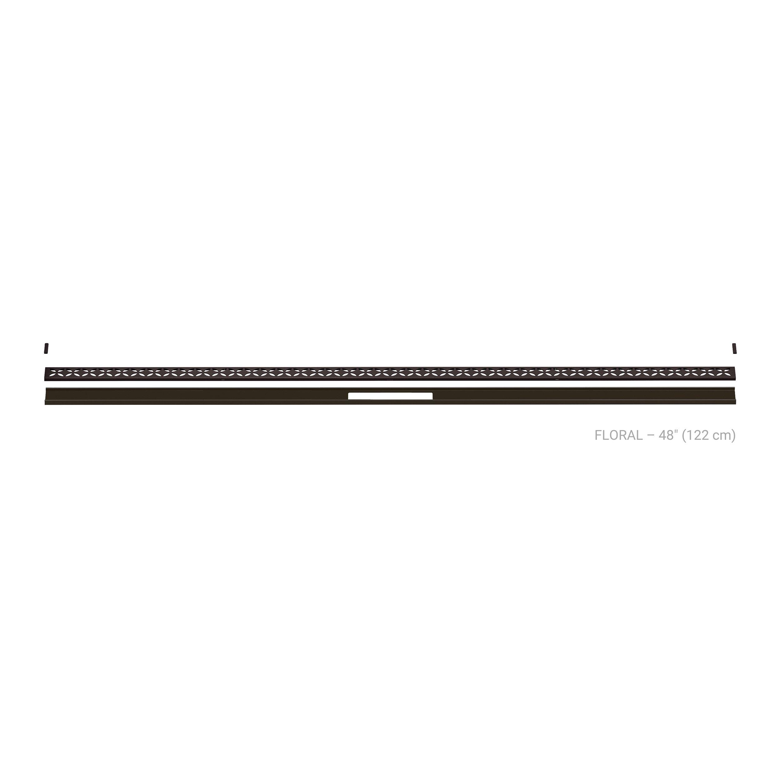Schluter Kerdi-Line 8ft. Vario Floral Linear Drain Bronze