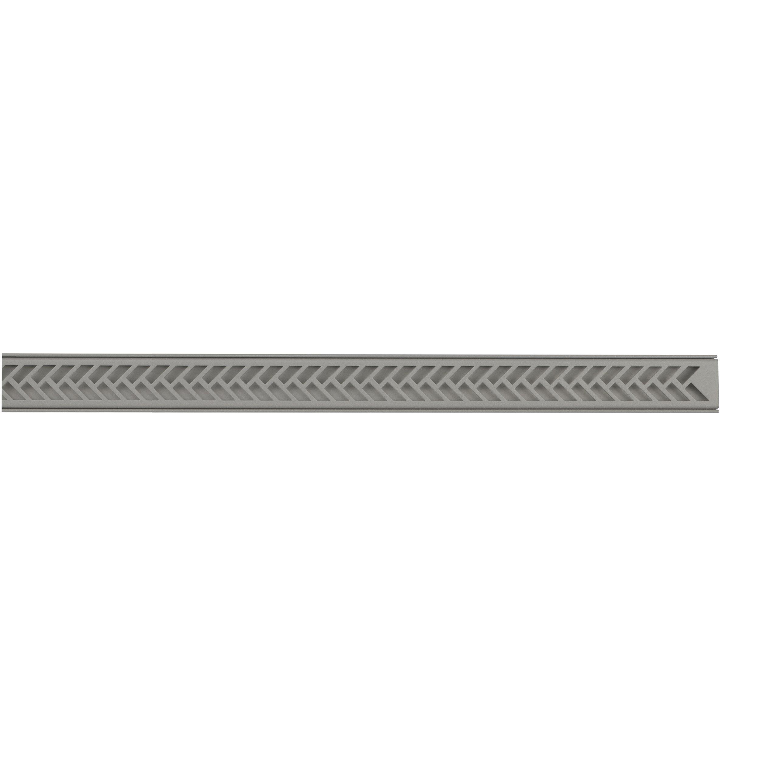 Schluter Kerdi-Line 8ft. Vario Herringbone Linear Drain Stone Grey