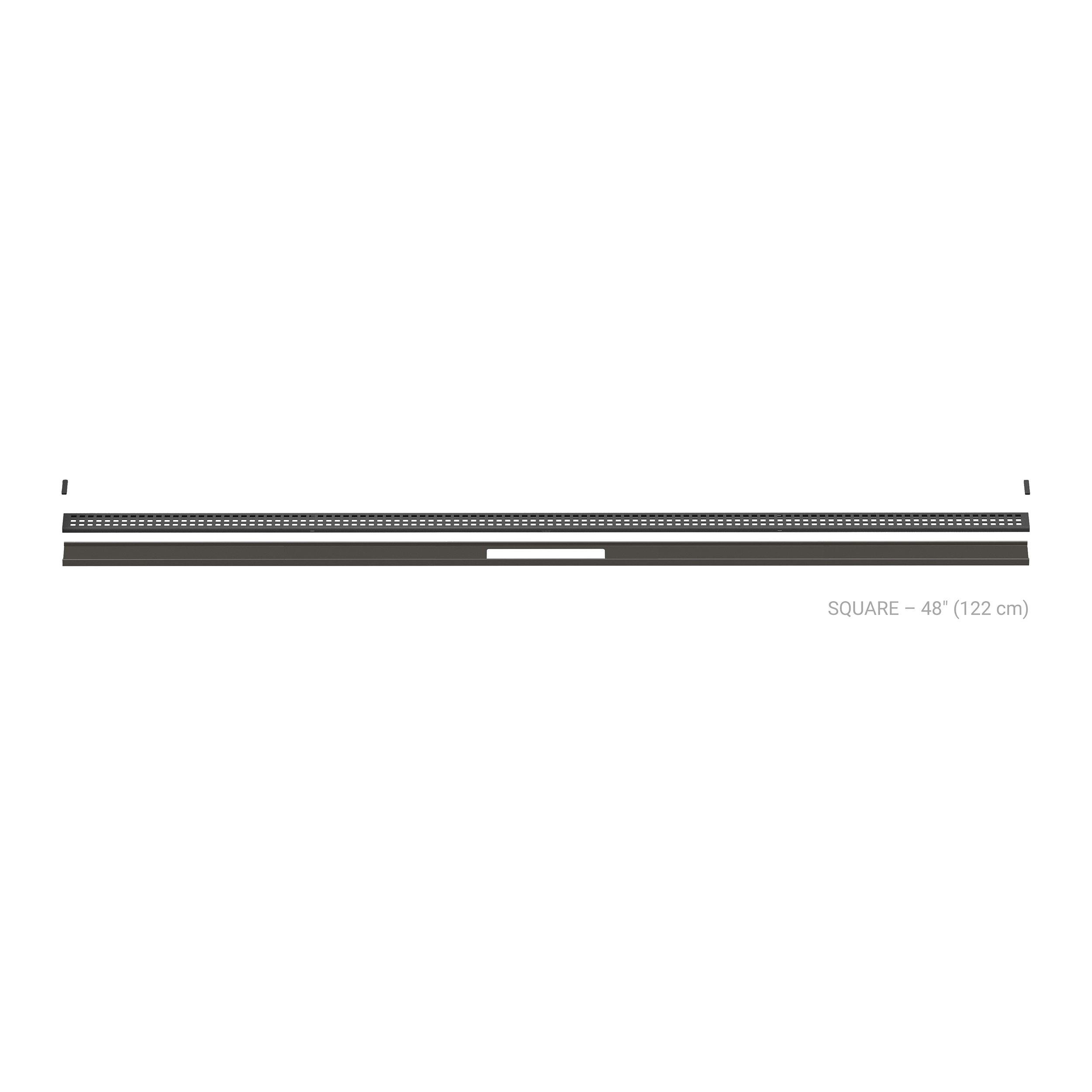 Schluter Kerdi-Line 8ft. Vario Square Linear Drain Dark Anthracite