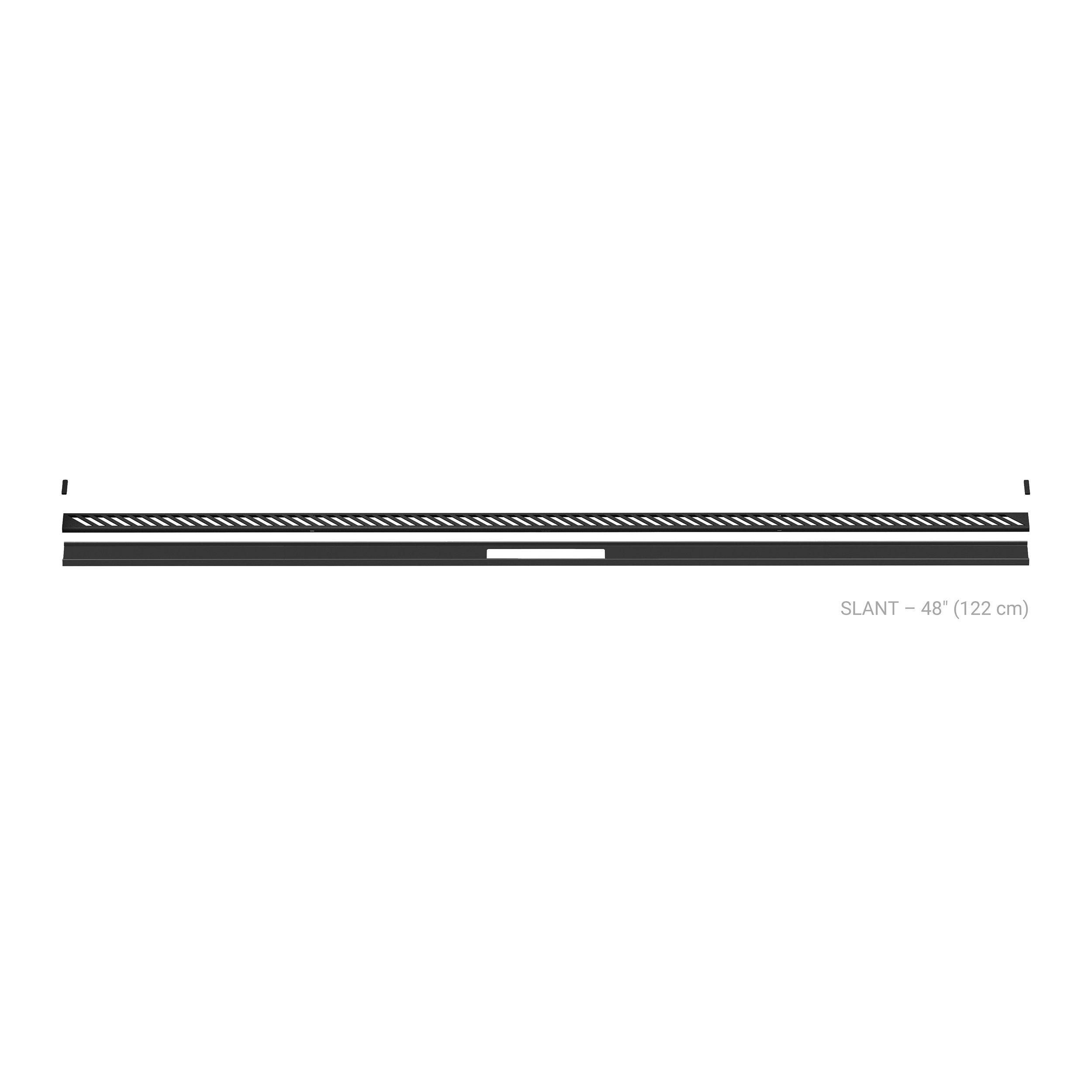Schluter Kerdi-Line 8ft. Matte Black Slant Vario Linear Drain