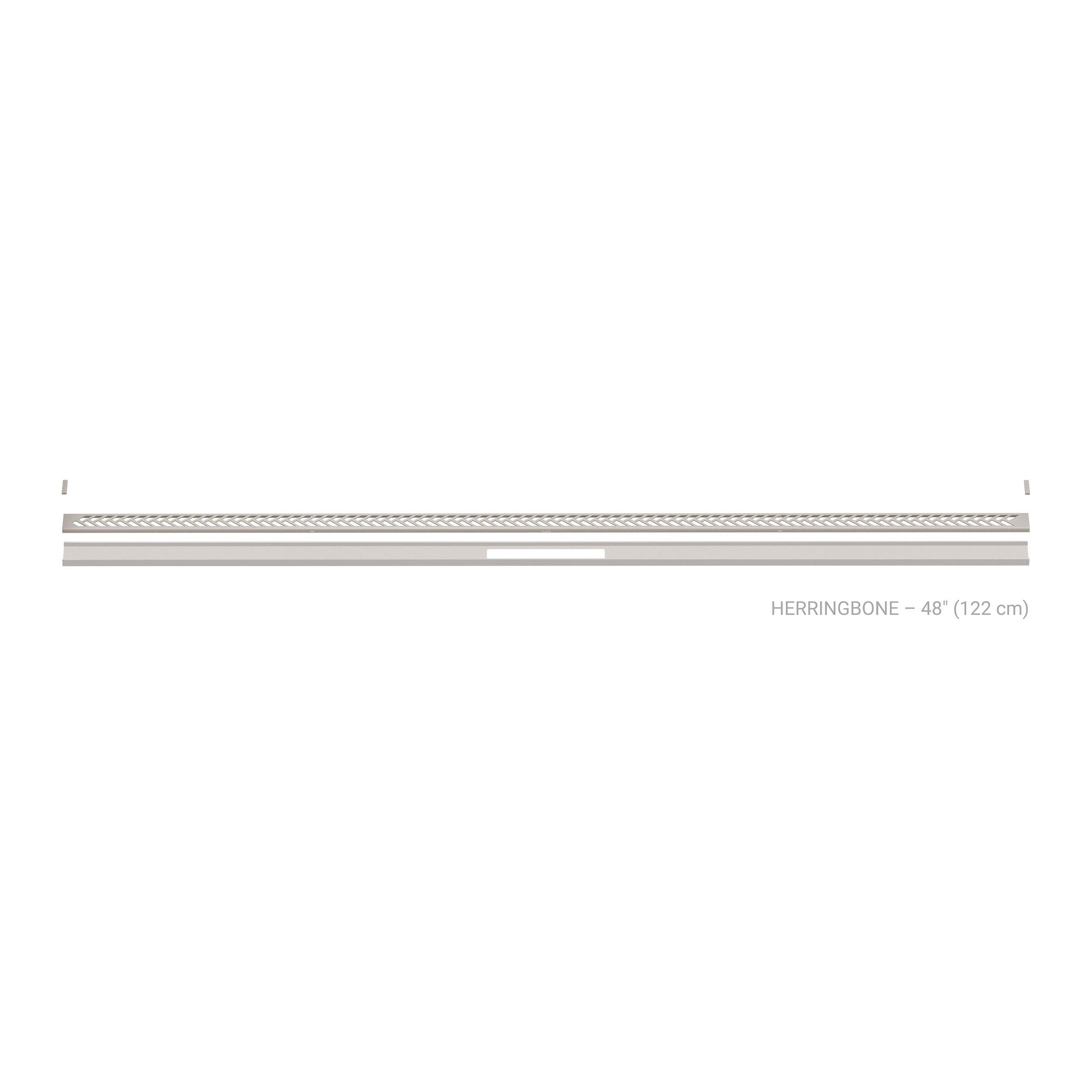 Schluter Kerdi-Line 8ft. Vario Herringbone Linear Drain Greige