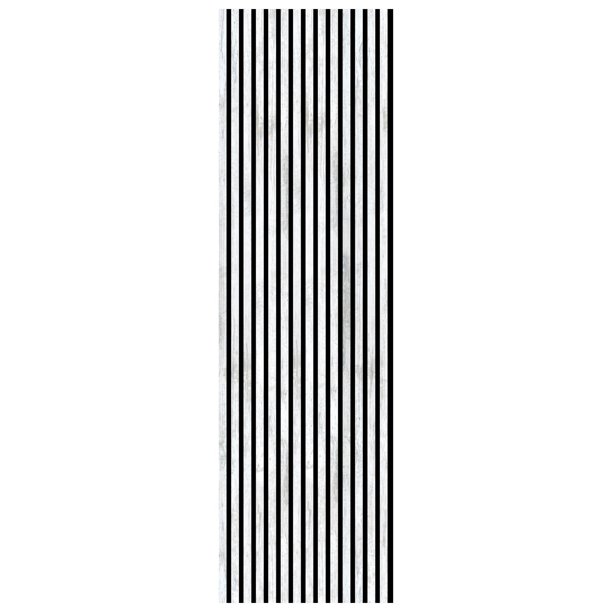 Poplar White Wash Wood Wall Acoustic Panel