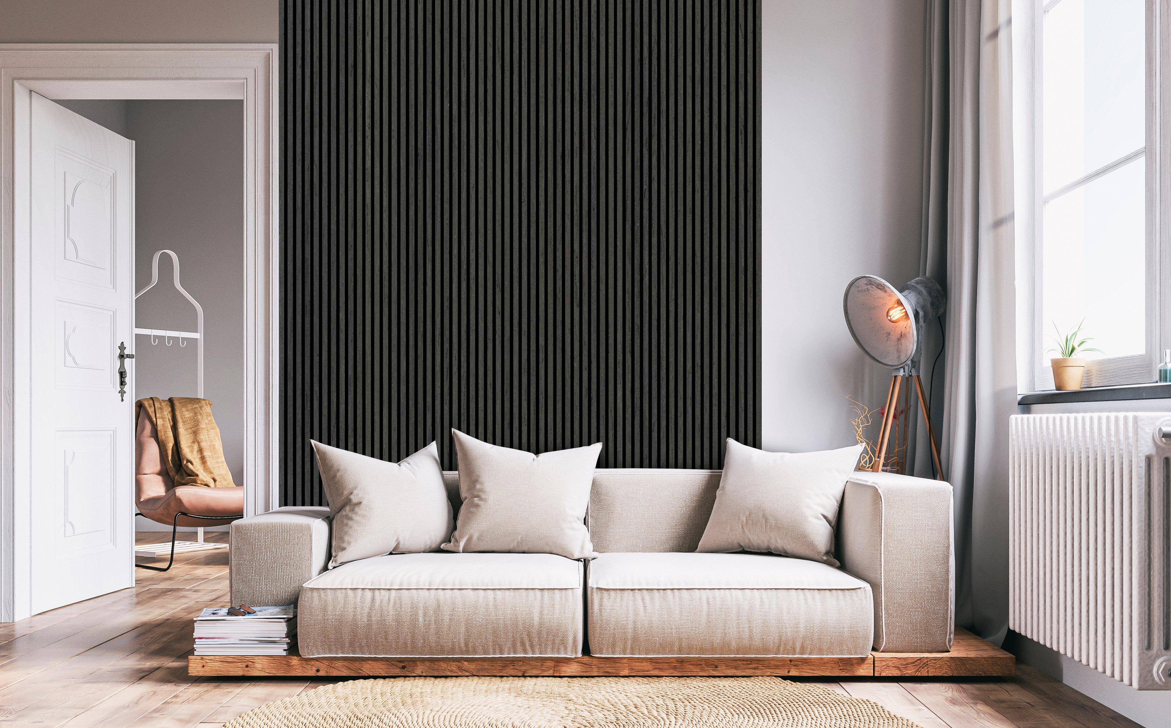 Smoked Gray Wood Wall Acoustic Panel