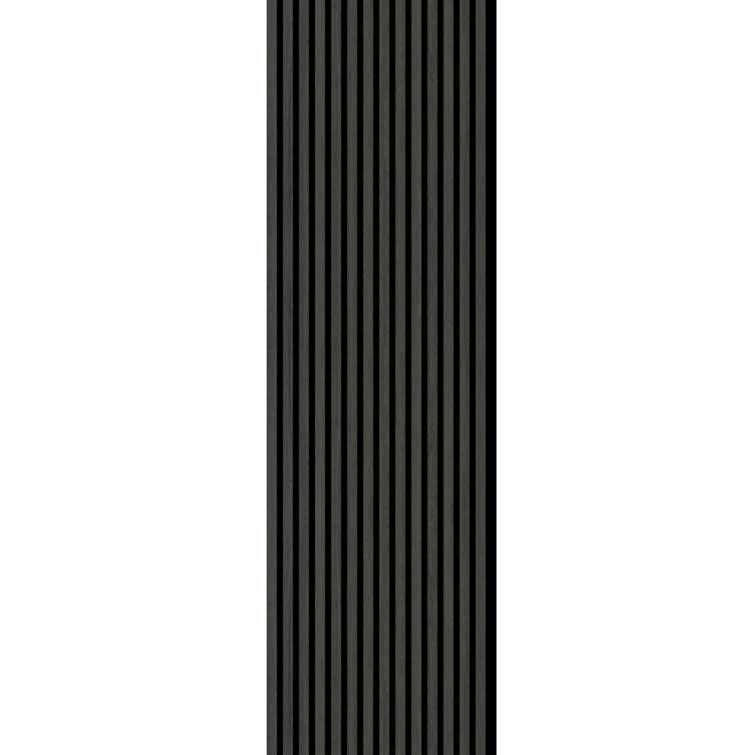 Smoked Gray Wood Acoustic Wall Panel