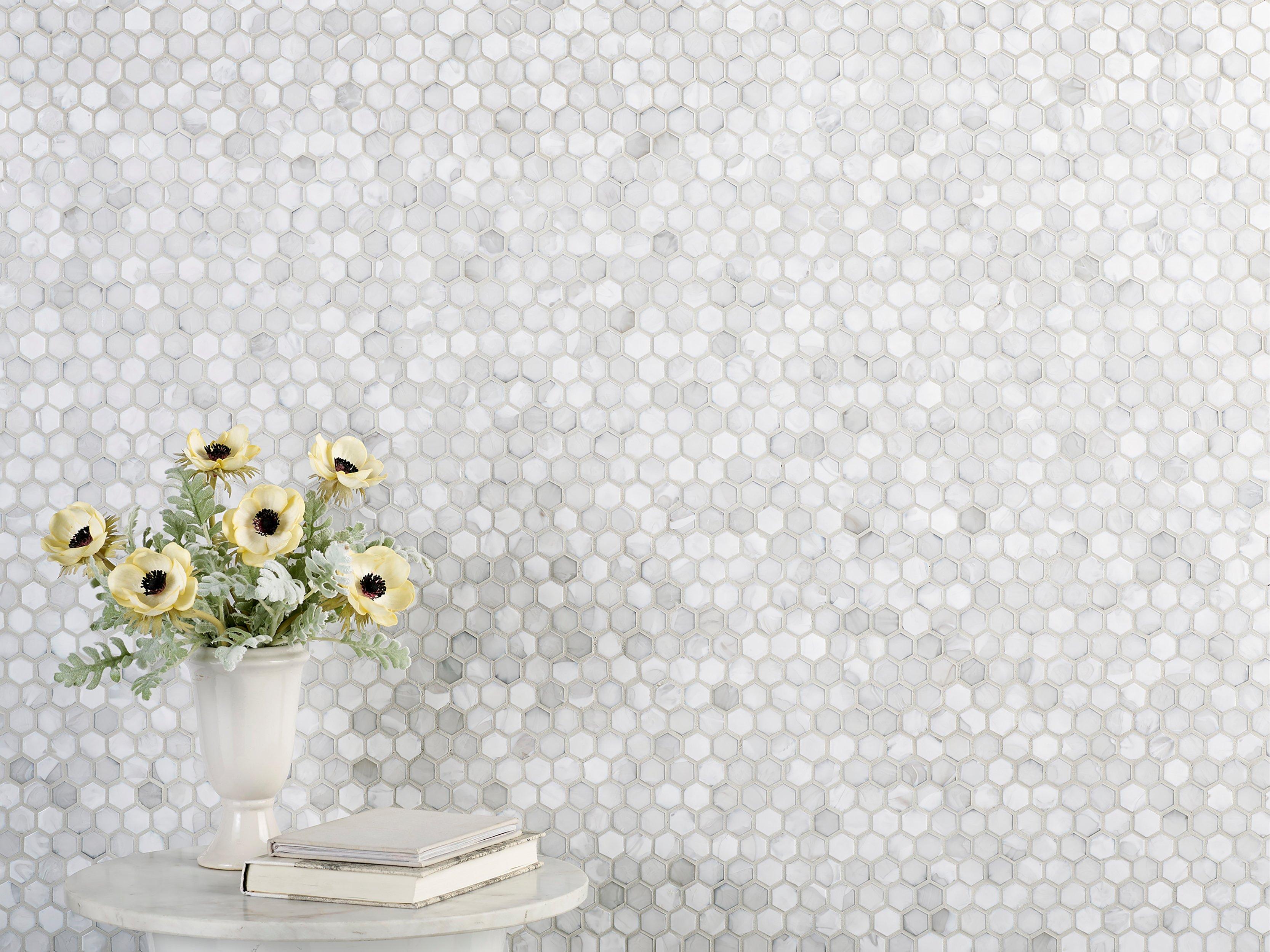 Rhea Hot Glass Hexagon Mosaic