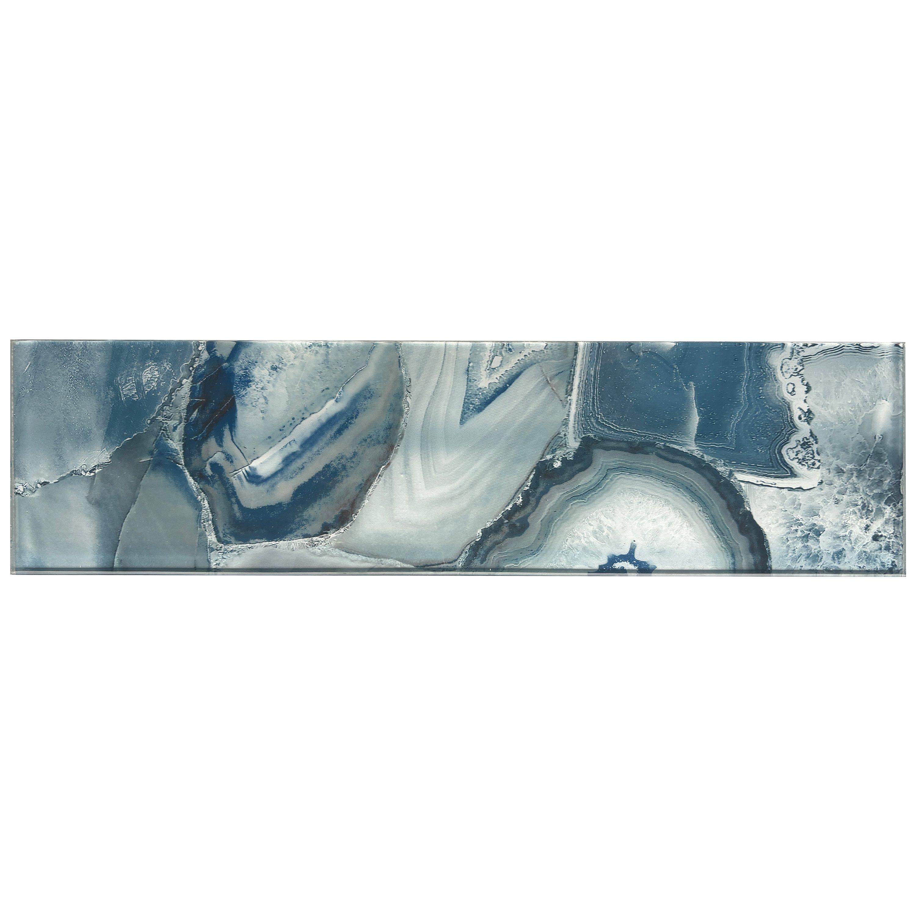 Lapis Agate Glass Tile