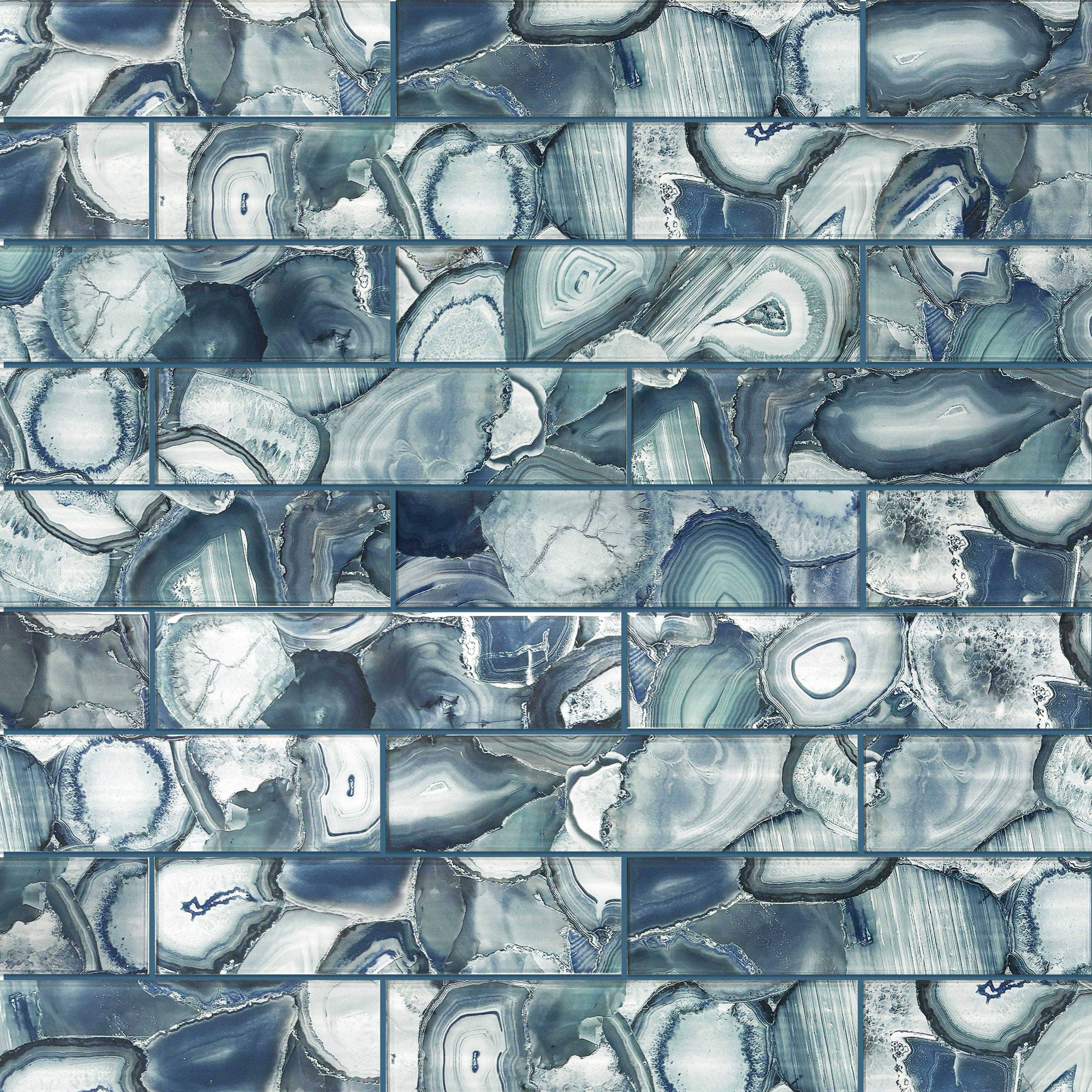 Lapis Agate Glass Tile