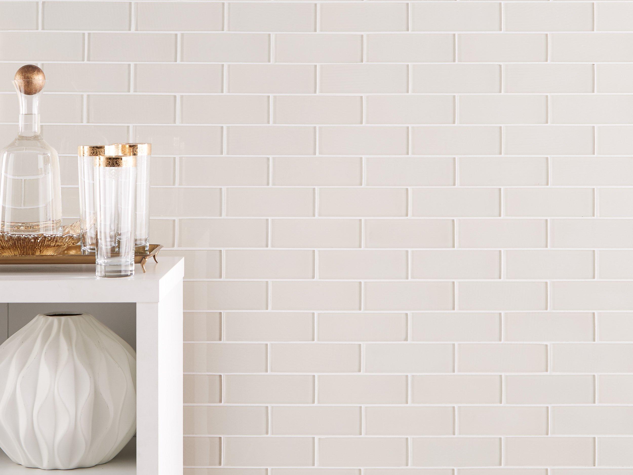 Ivory Brick Glass Mosaic