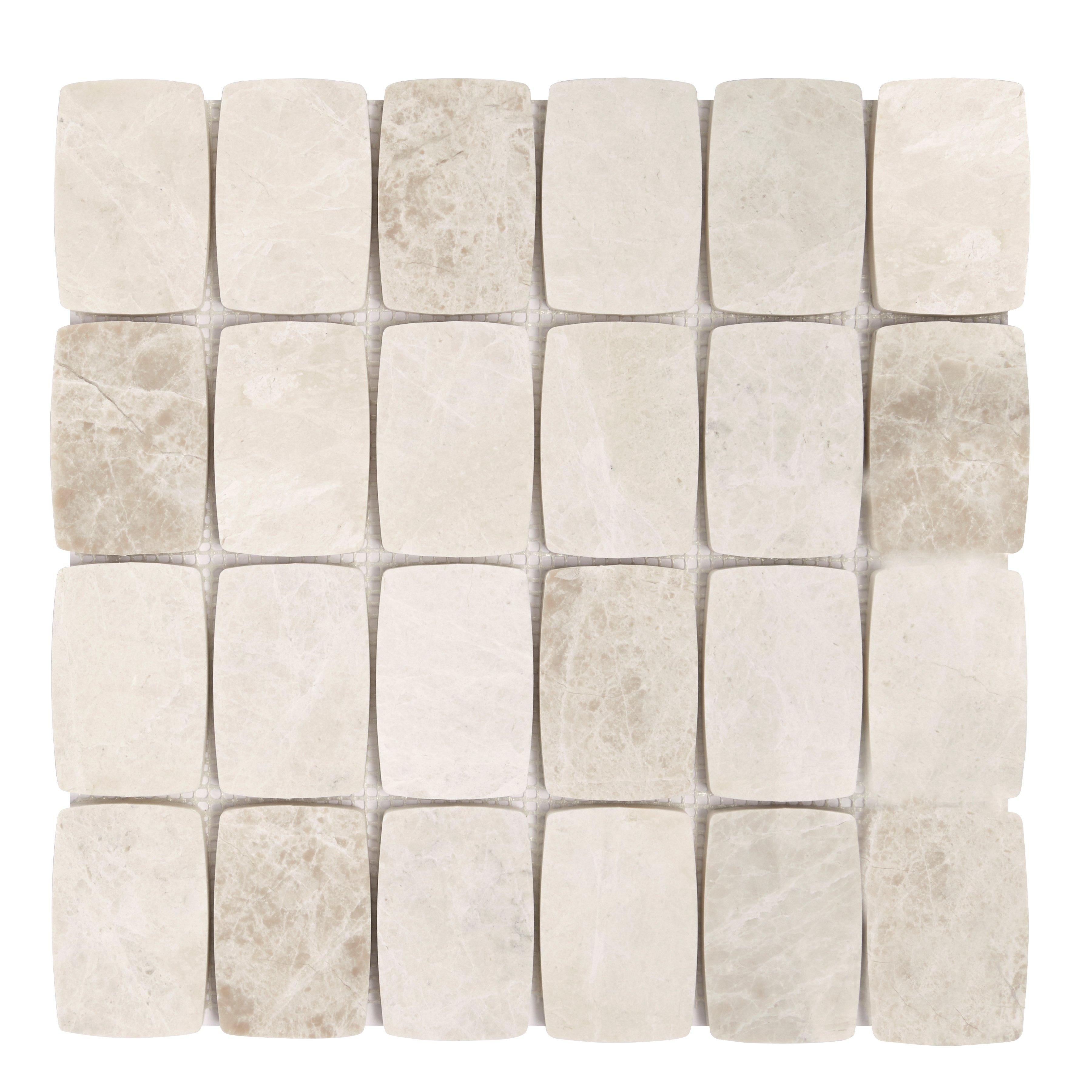 Crema Velluto Soft Brick Polished Marble Mosaic