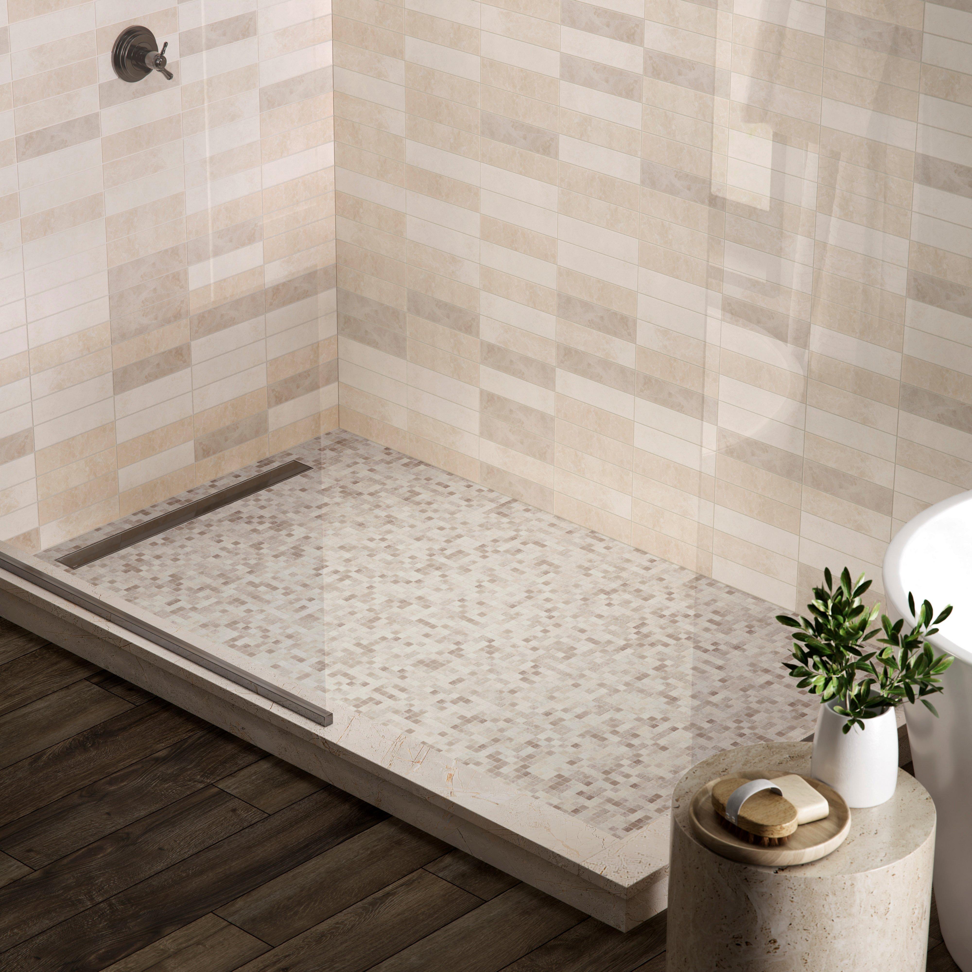 Crema Velluto Pixel Marble Mosaic
