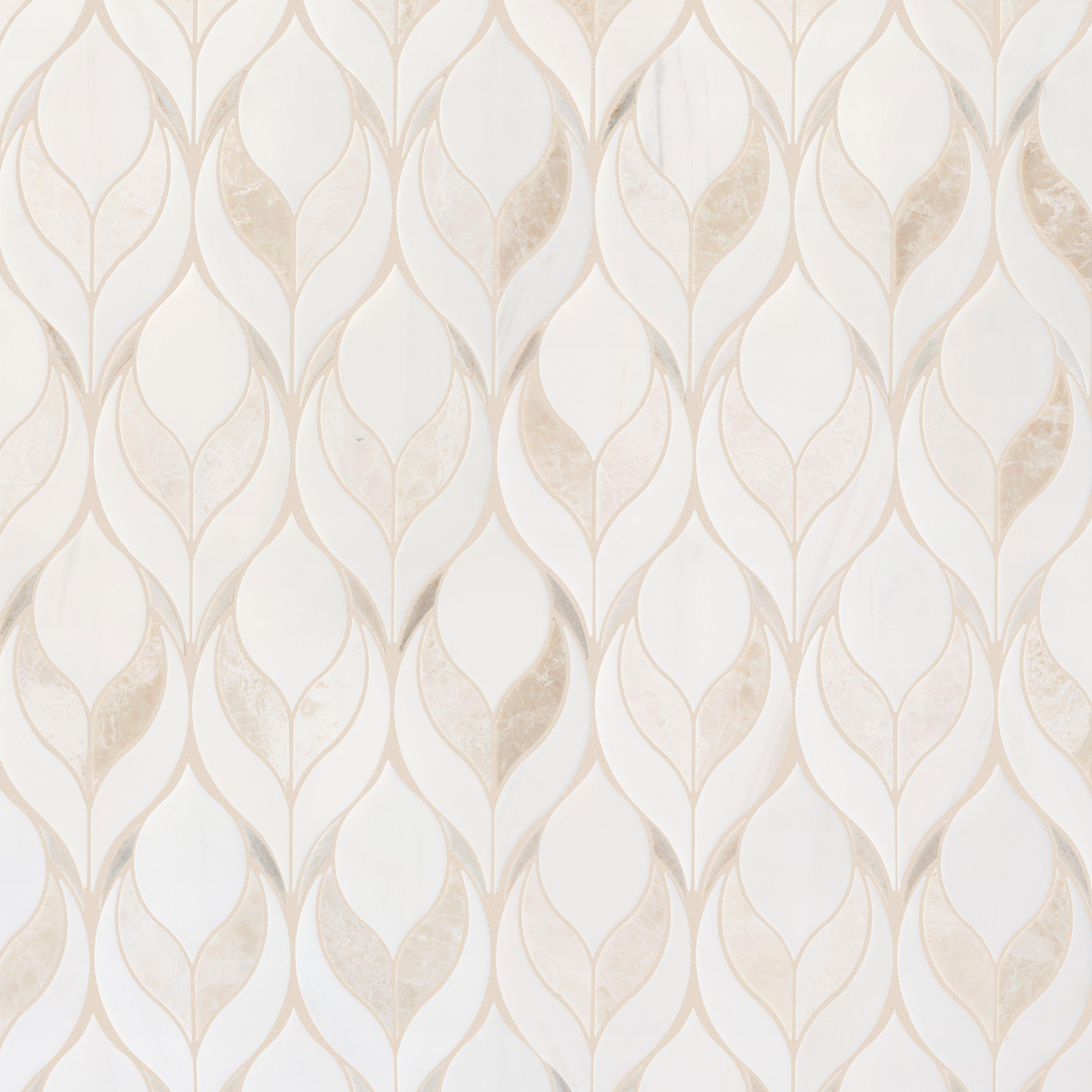 Chloe Crema Velluto Dolomite Waterjet Marble Mosaic