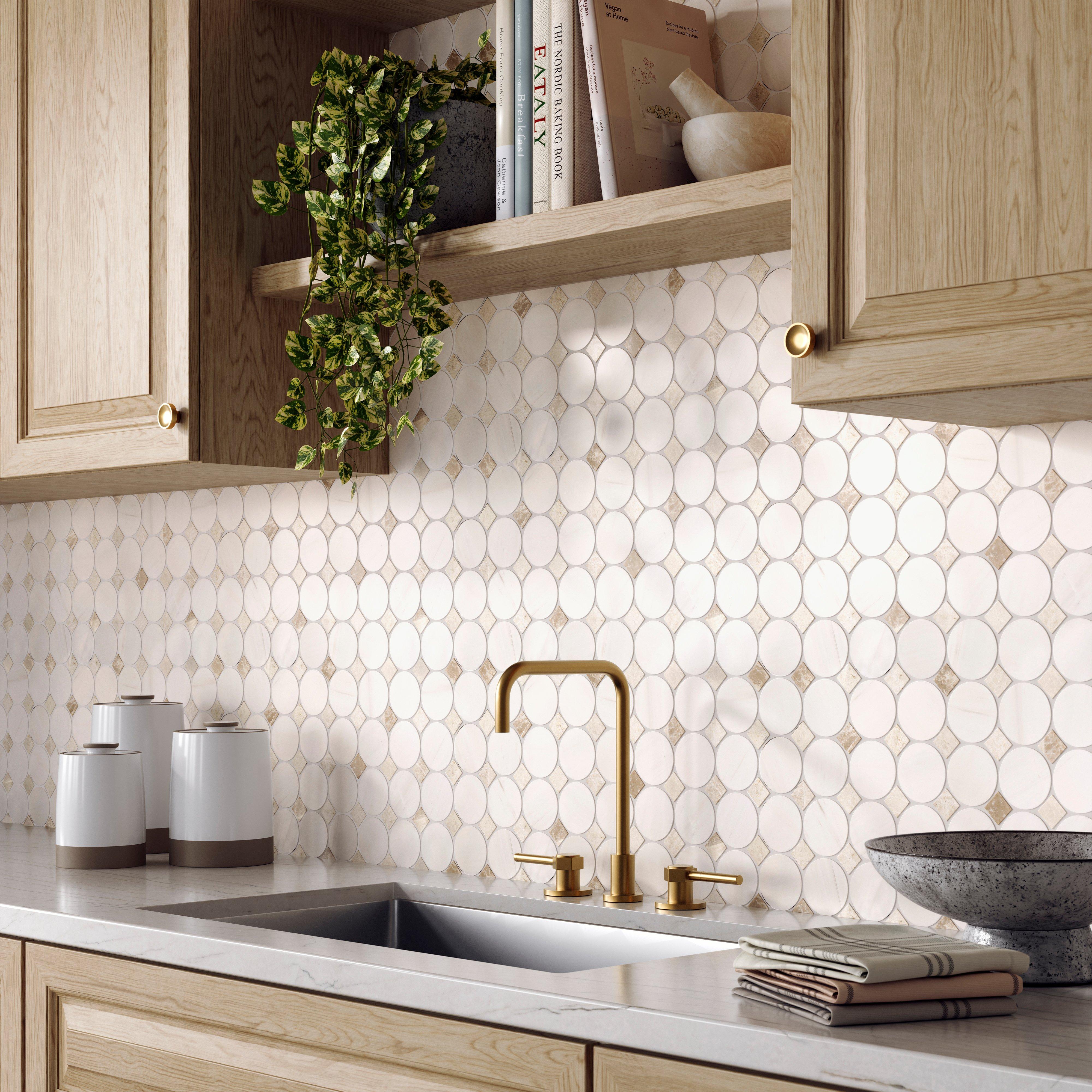 Crema Velluto Dolomite Maverick Marble Mosaic