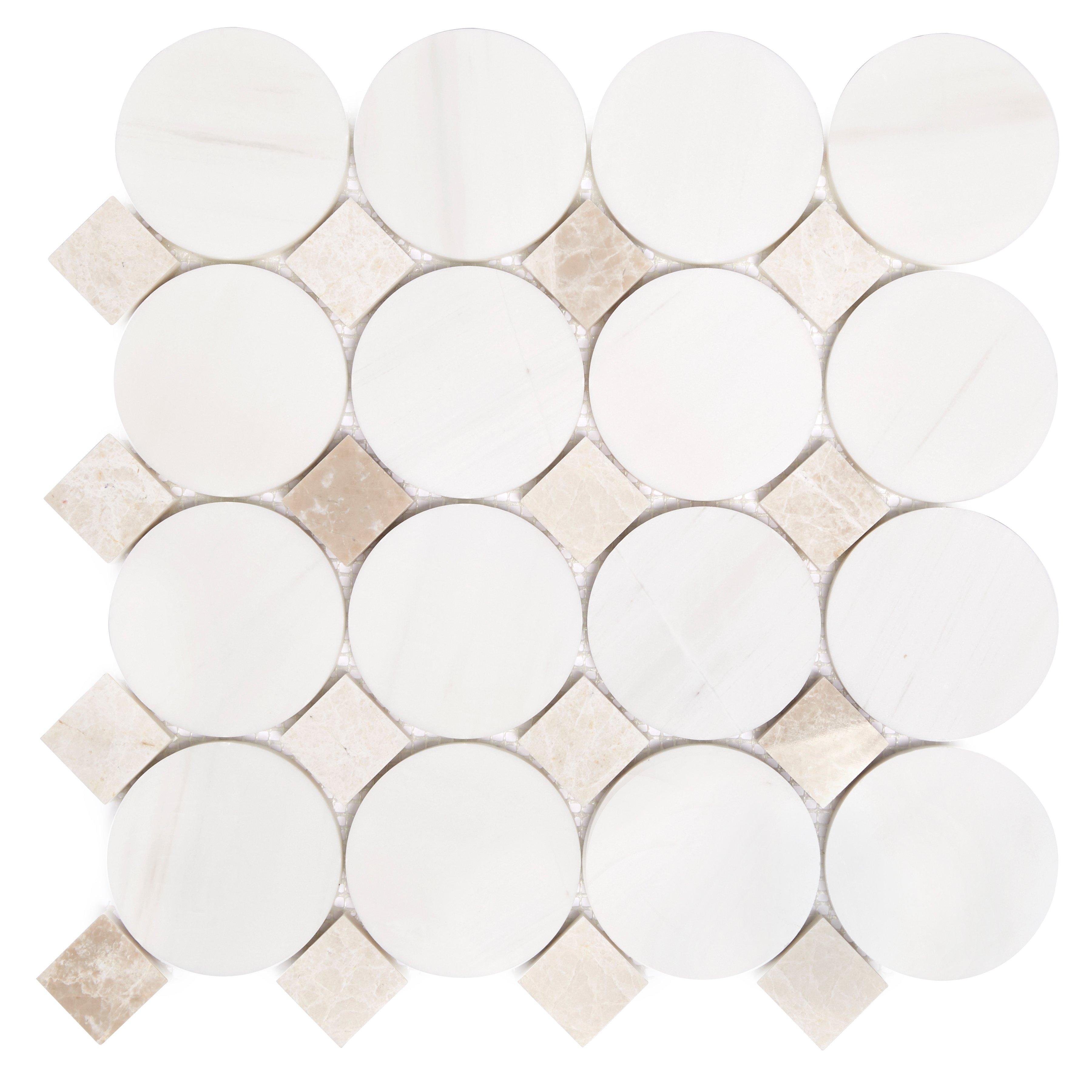 Crema Velluto Dolomite Maverick Polished Marble Mosaic
