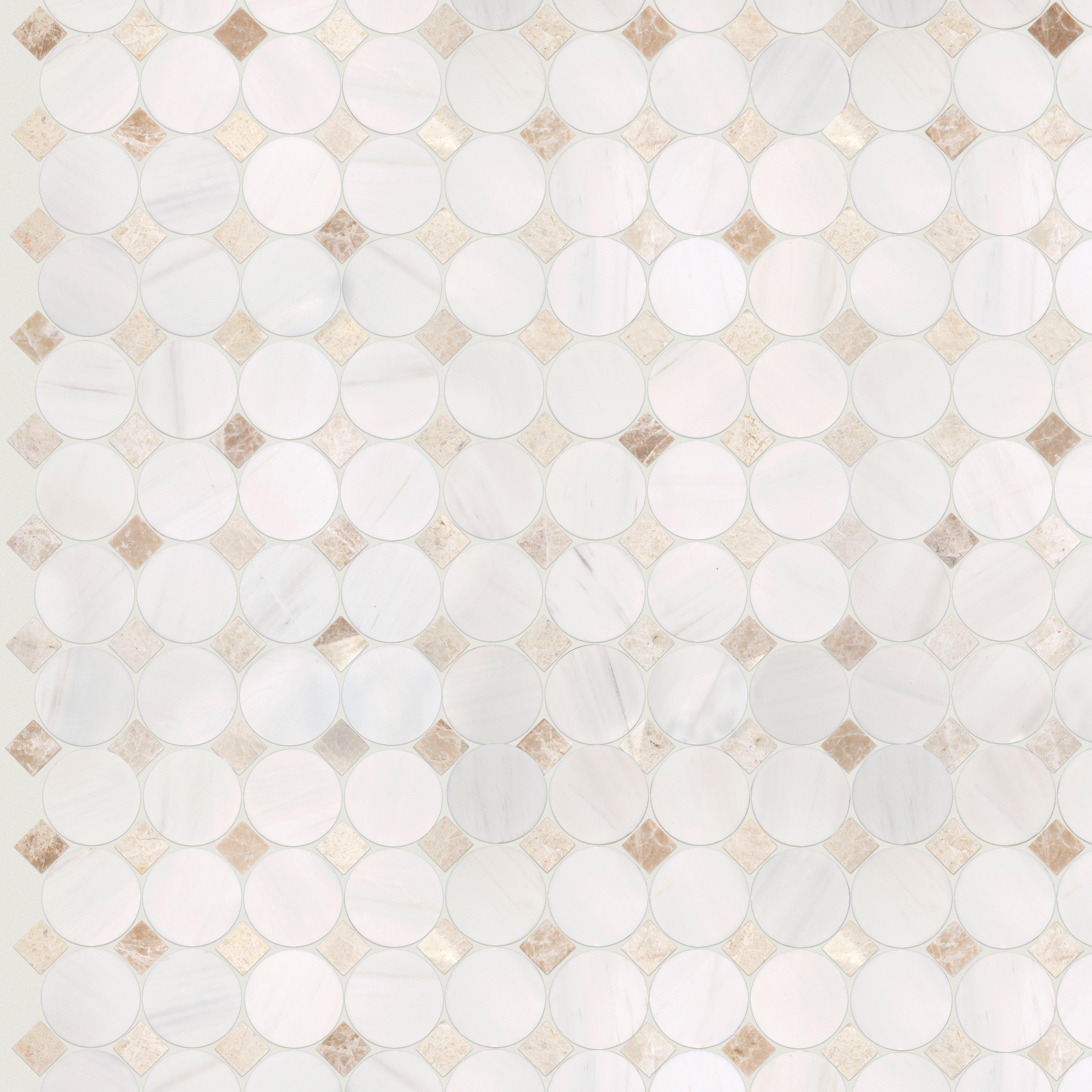 Crema Velluto Dolomite Maverick Polished Marble Mosaic