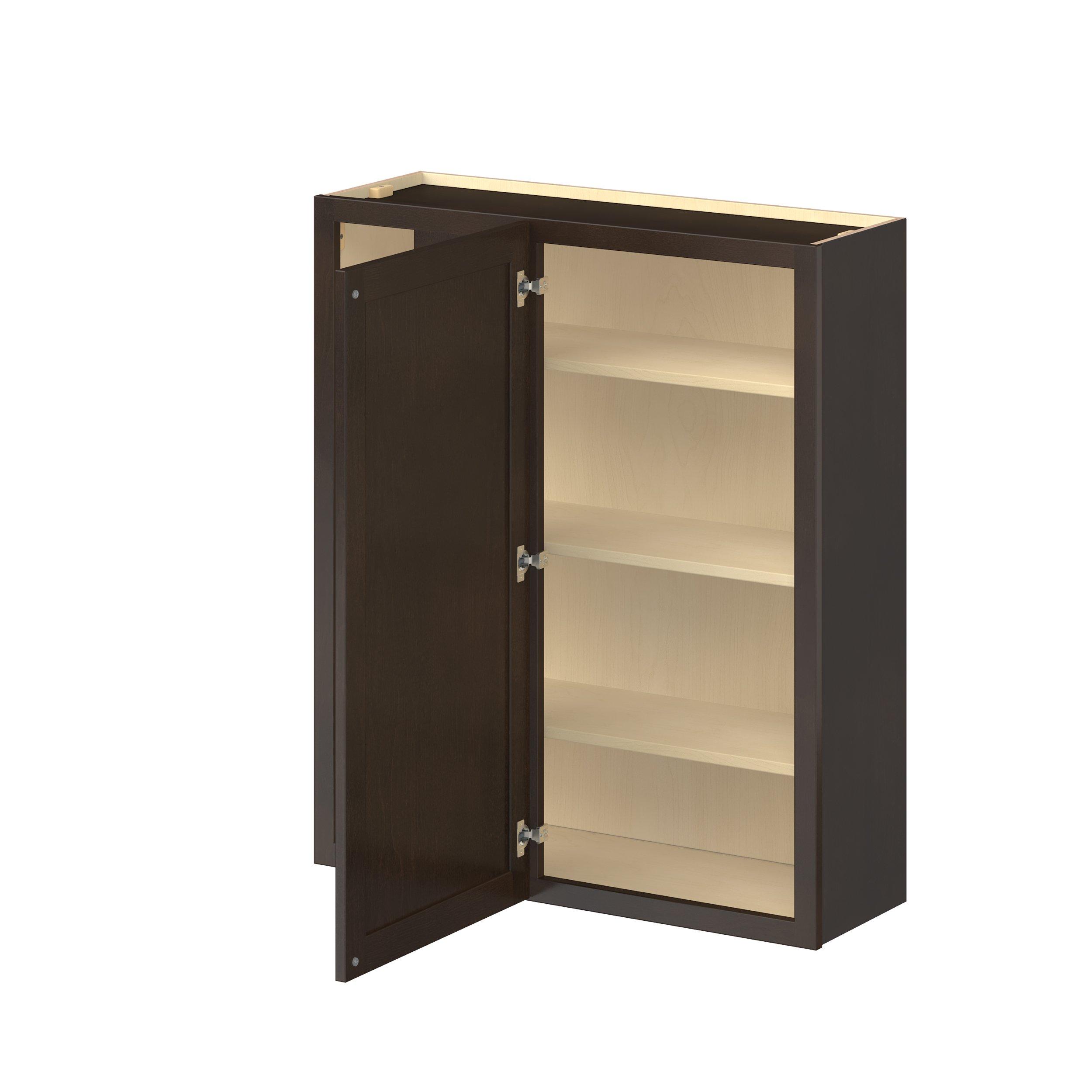 Baxley 36 in. Stained Cocoa Left Blind Corner Wall Cabinet