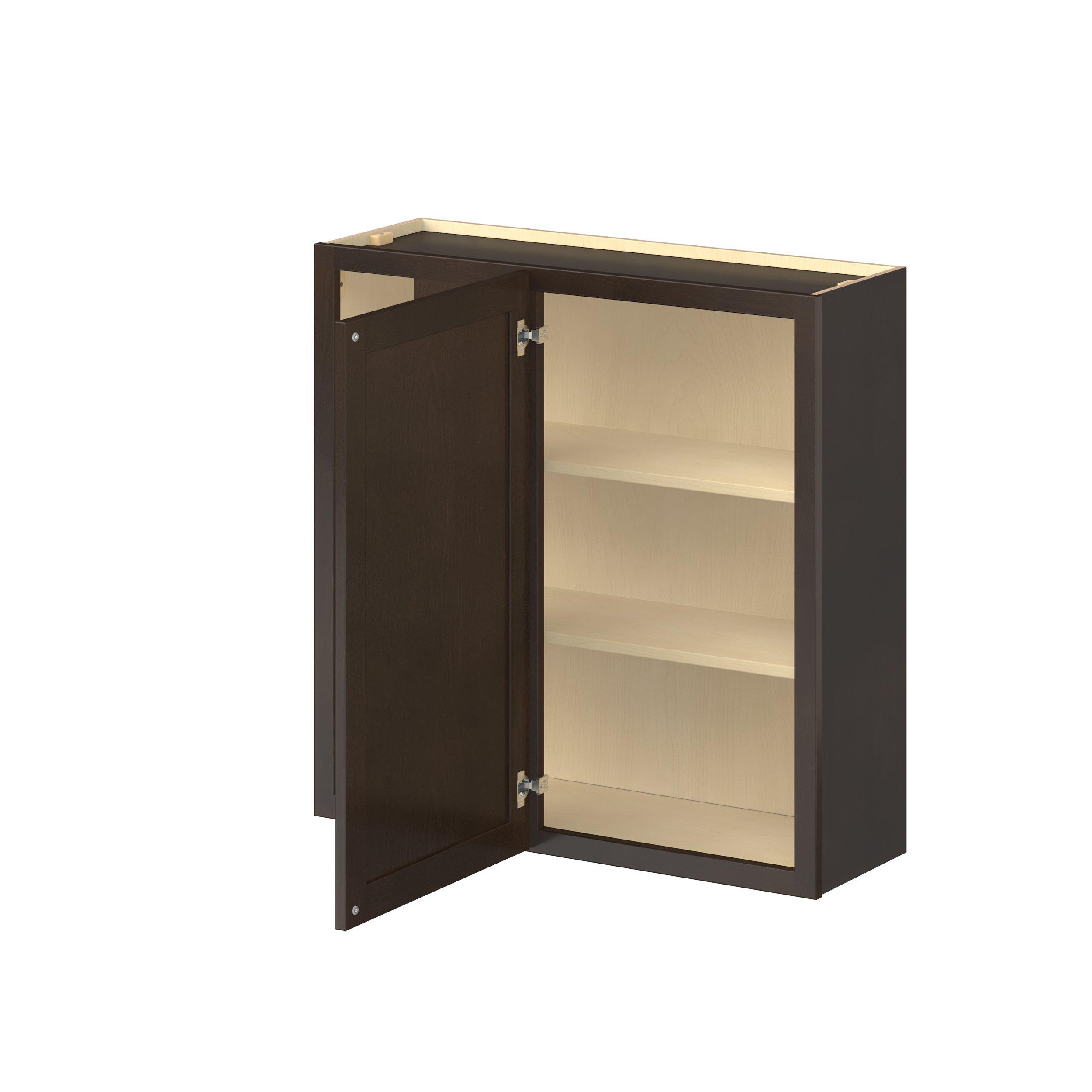 Baxley 36 in. Stained Cocoa Left Blind Corner Wall Cabinet