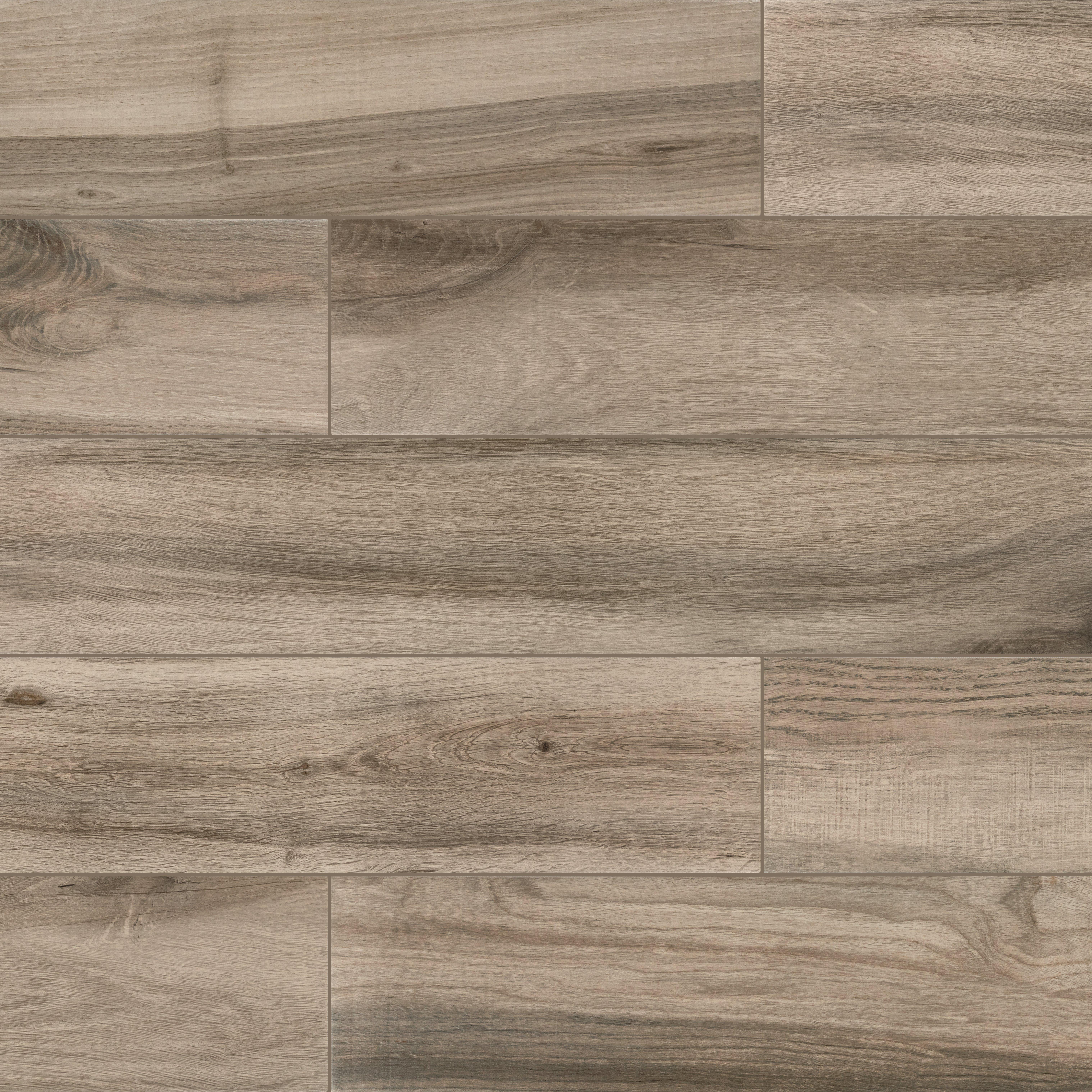 New Kent Gray Wood Plank Porcelain Tile