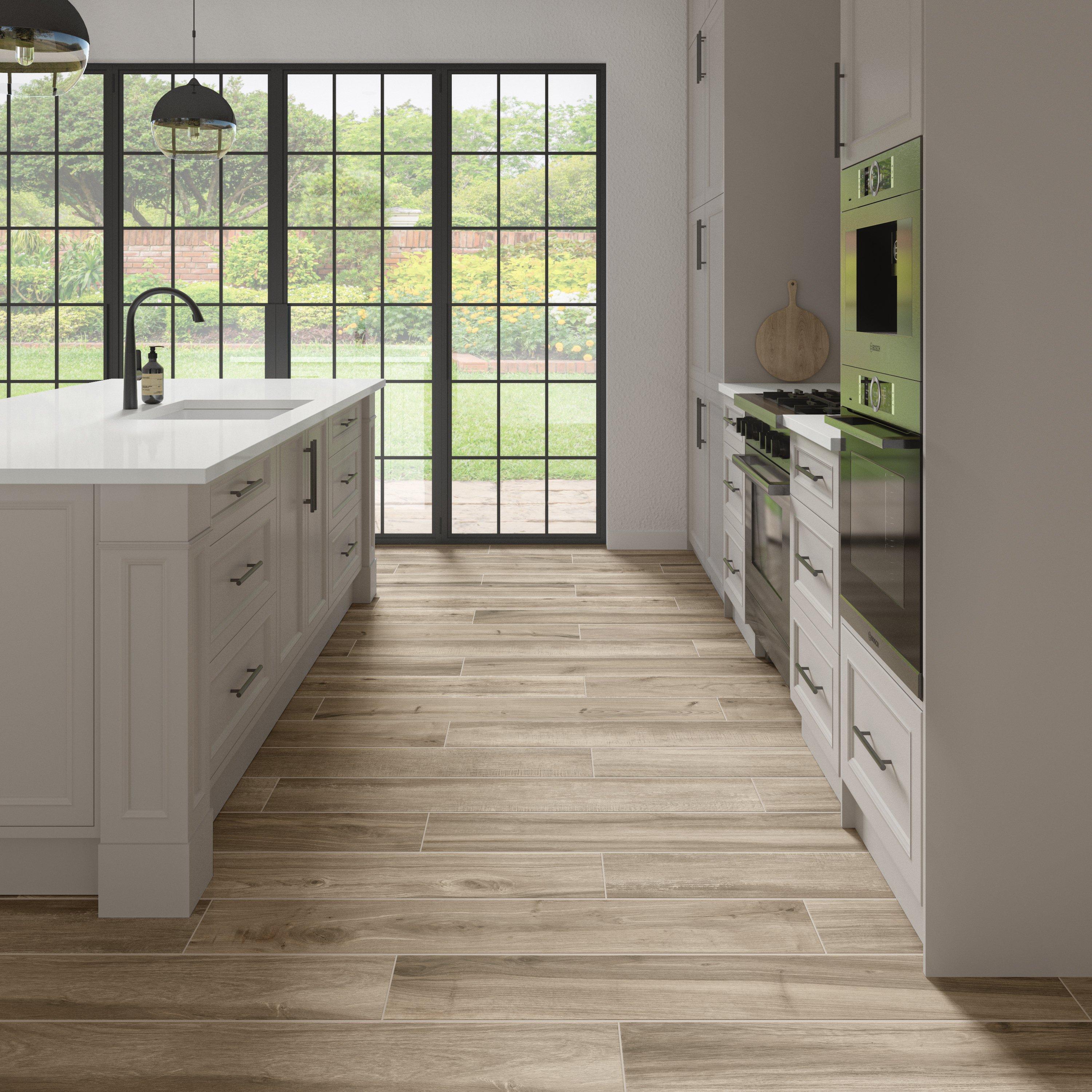 New Kent Gray Wood Plank Porcelain Tile
