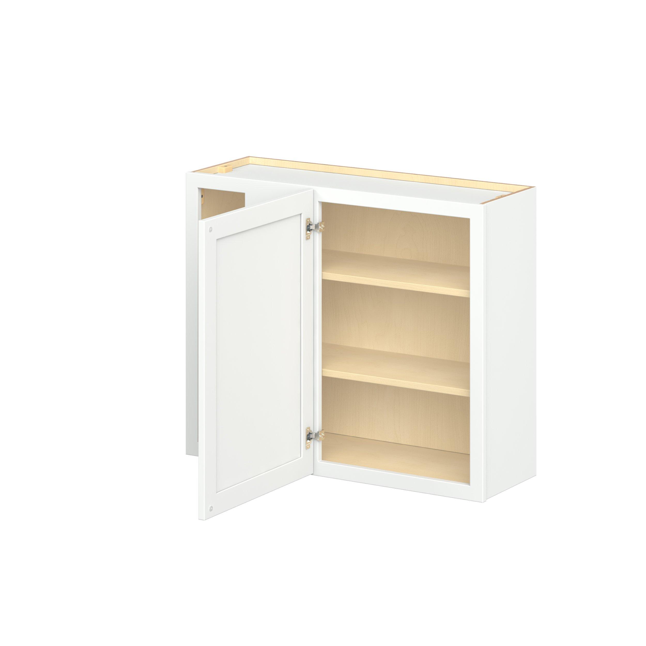 Baxley 36 in. Painted Pure White Left Blind Corner Wall Cabinet